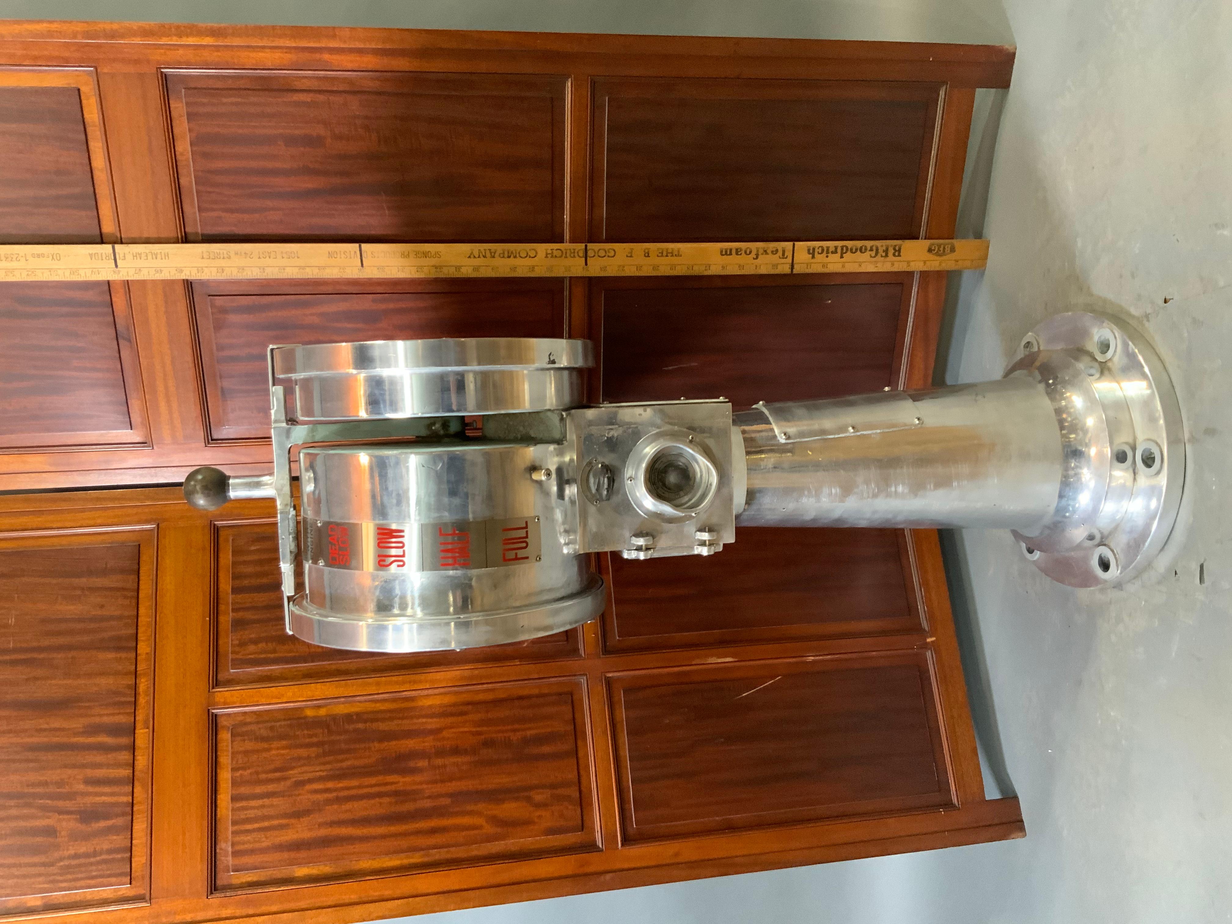 Aluminum Ships Engine Order Telegraph In Good Condition For Sale In Norwell, MA