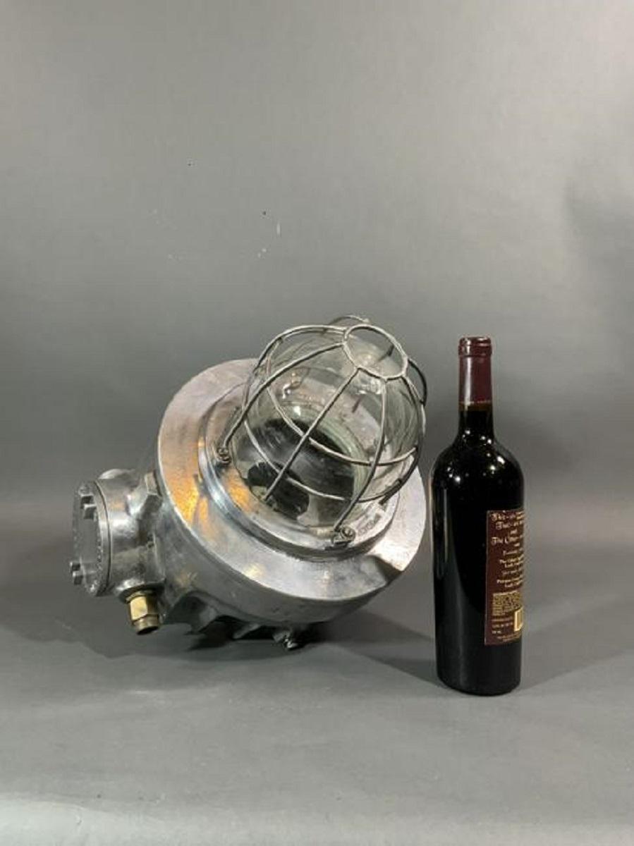Late 20th Century Aluminum Ship's Light by Baliga For Sale