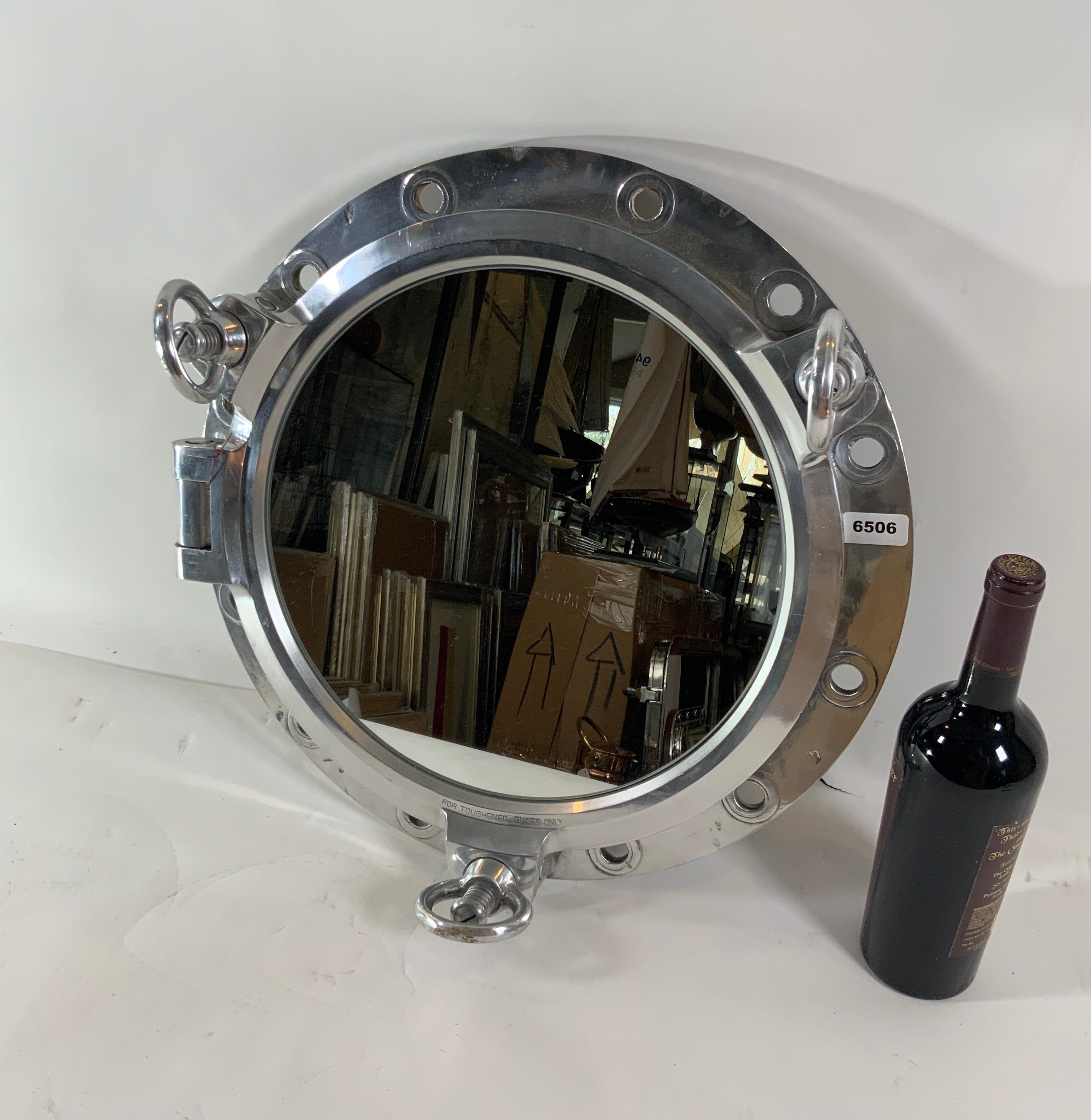 Aluminum Ship's Porthole Mirror For Sale 8