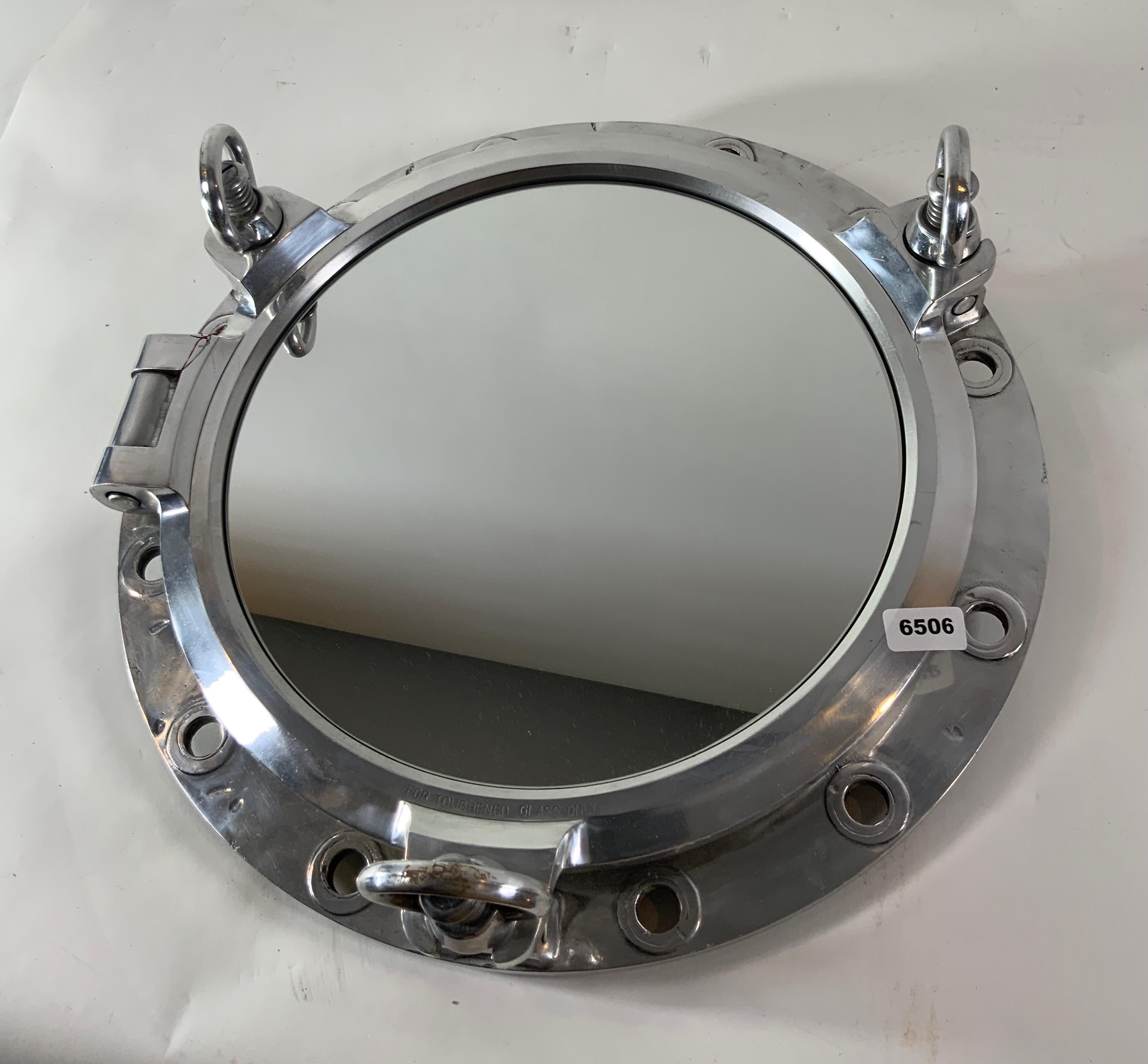 Porthole-Spiegel eines Schiffes aus Aluminium im Angebot 5