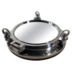 Aluminum Ship's Porthole Mirror