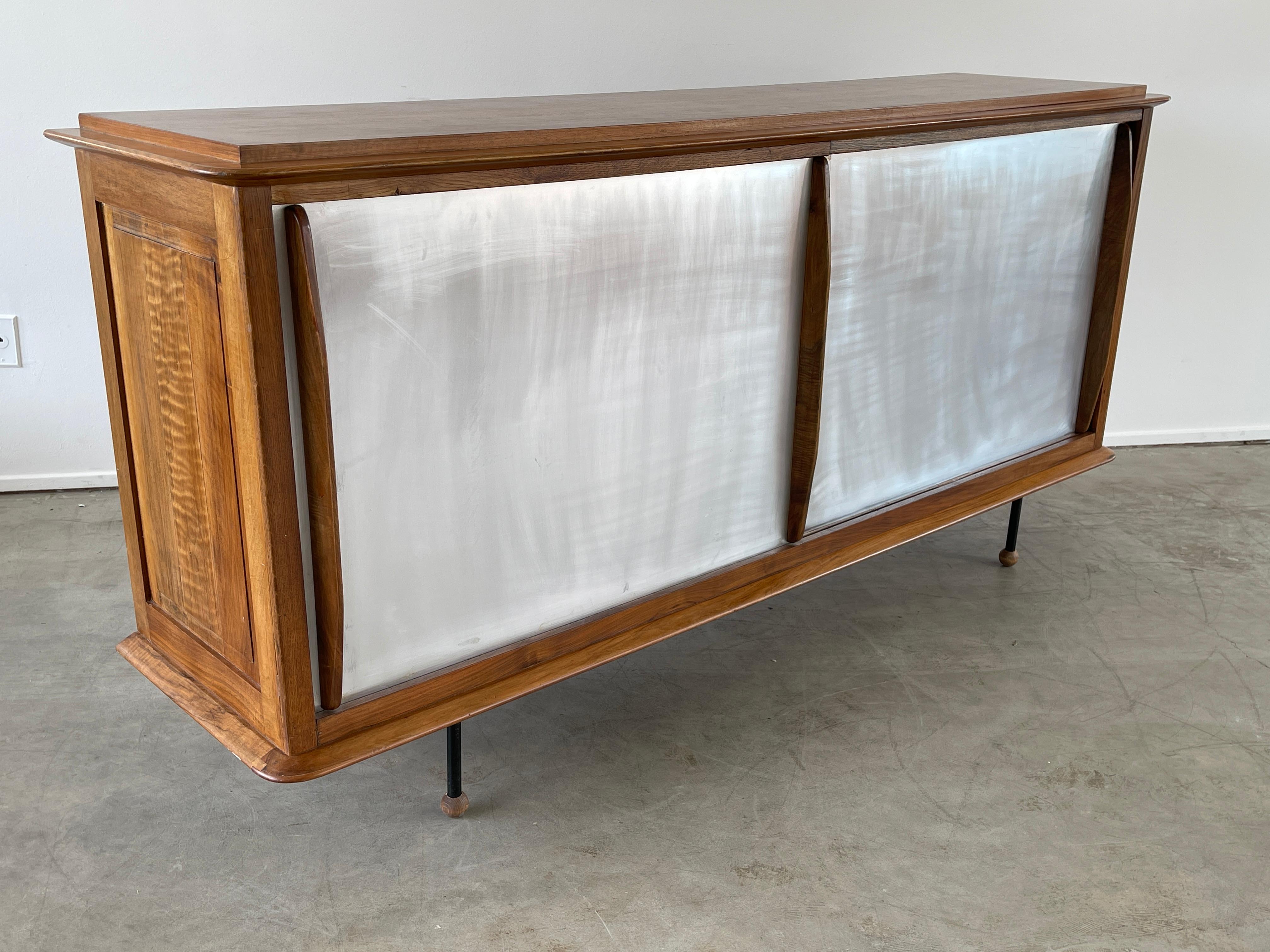 French Aluminum Sideboard, Swiss circa 1950's 
