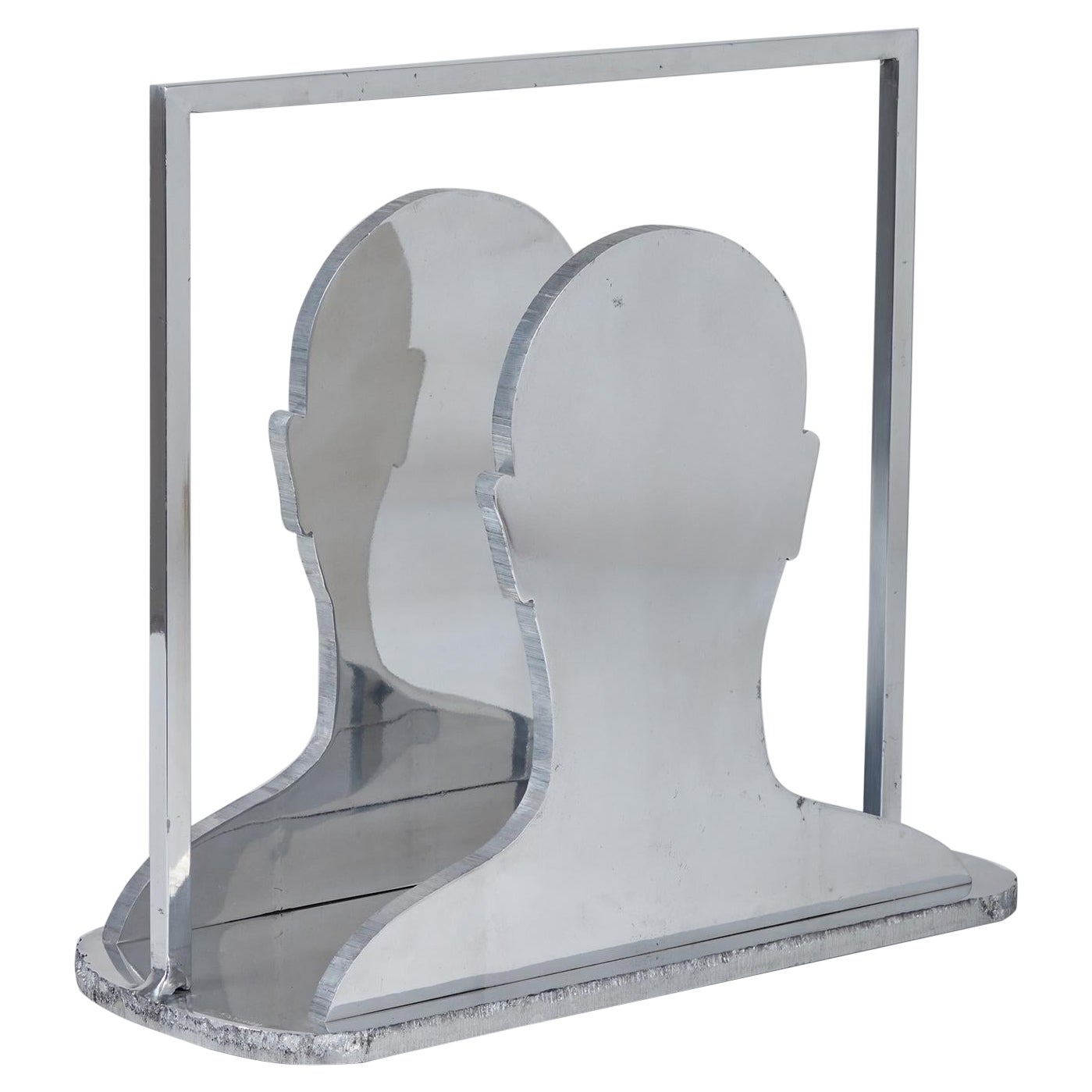 Aluminum Silhouette Magazine Rack