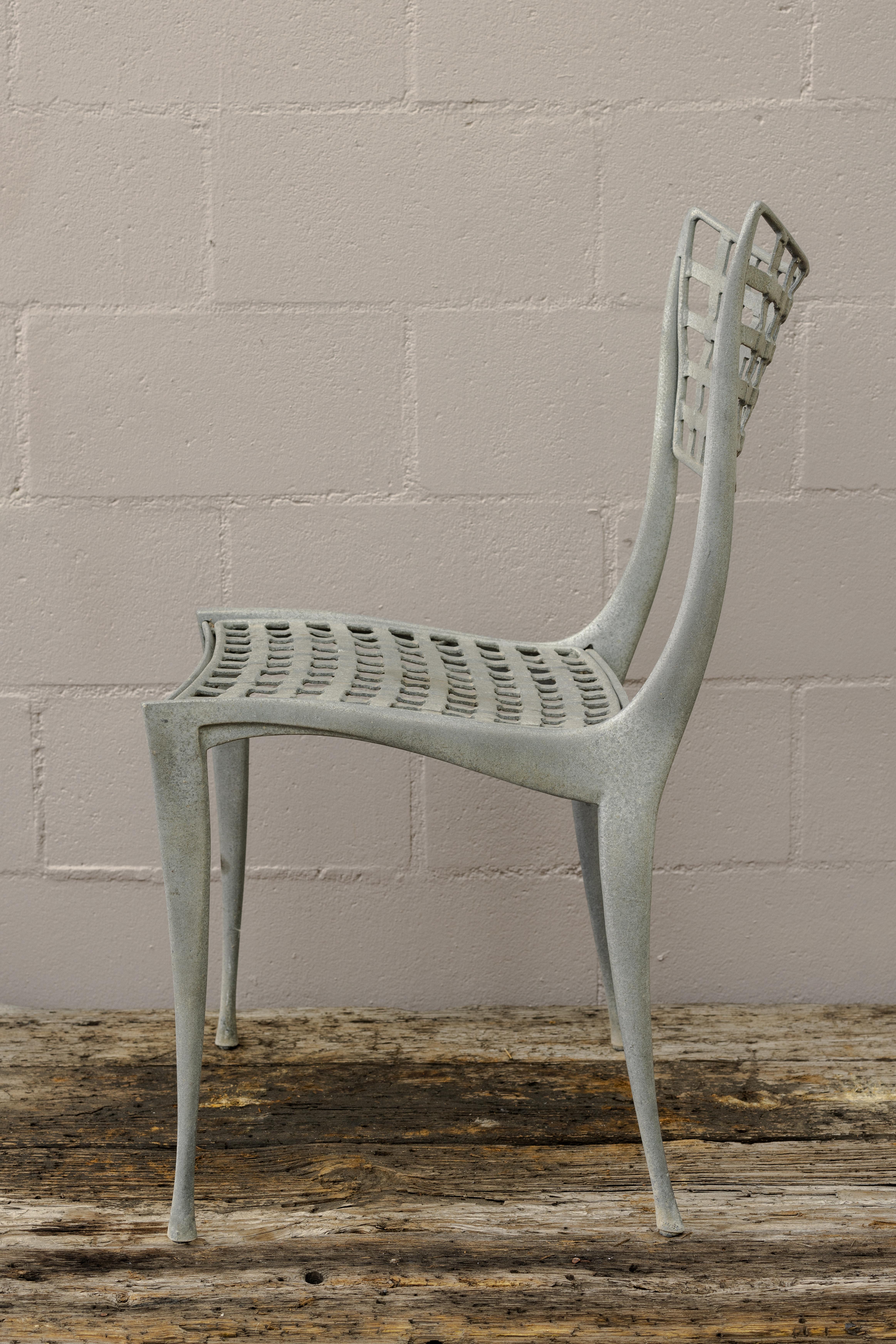 Armlose Esszimmerstühle „Sol y Luna“ aus Aluminium von Dan Johnson für Brown Jordan im Zustand „Gut“ im Angebot in Los Angeles, CA