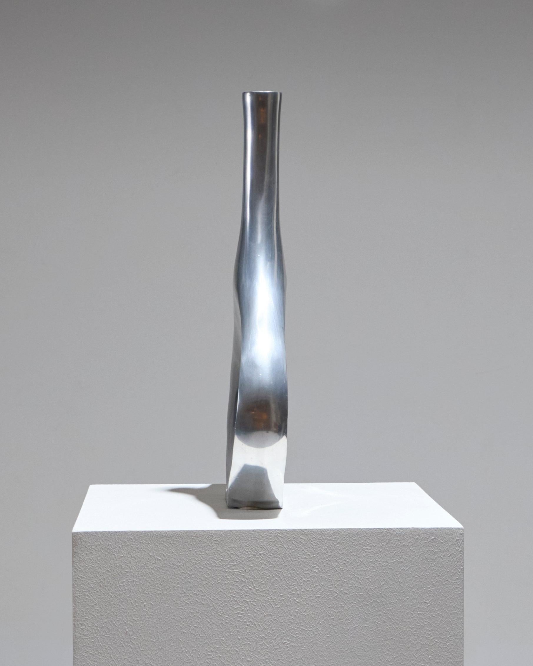 Soliflores-Vase aus Aluminium, 1980er Jahre (Space Age) im Angebot