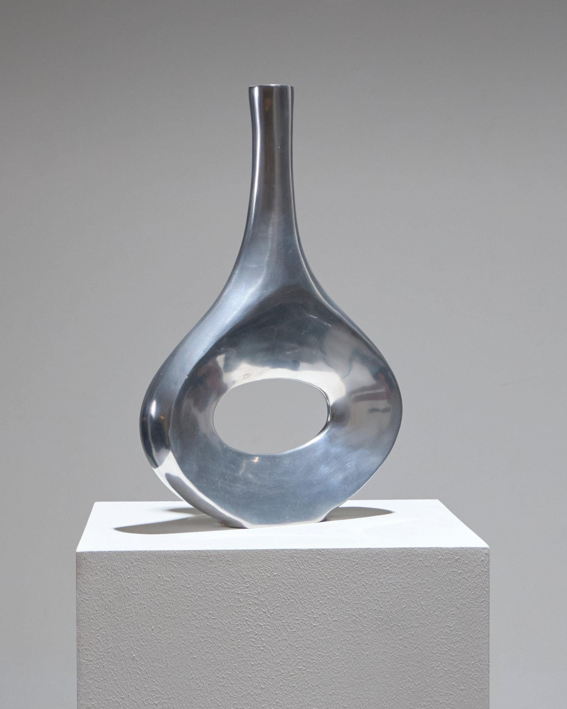 Soliflores-Vase aus Aluminium, 1980er Jahre (Europäisch) im Angebot