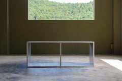 Aluminum Square Shelf in waxed finish designed by Tadashi Murase Made in Japan