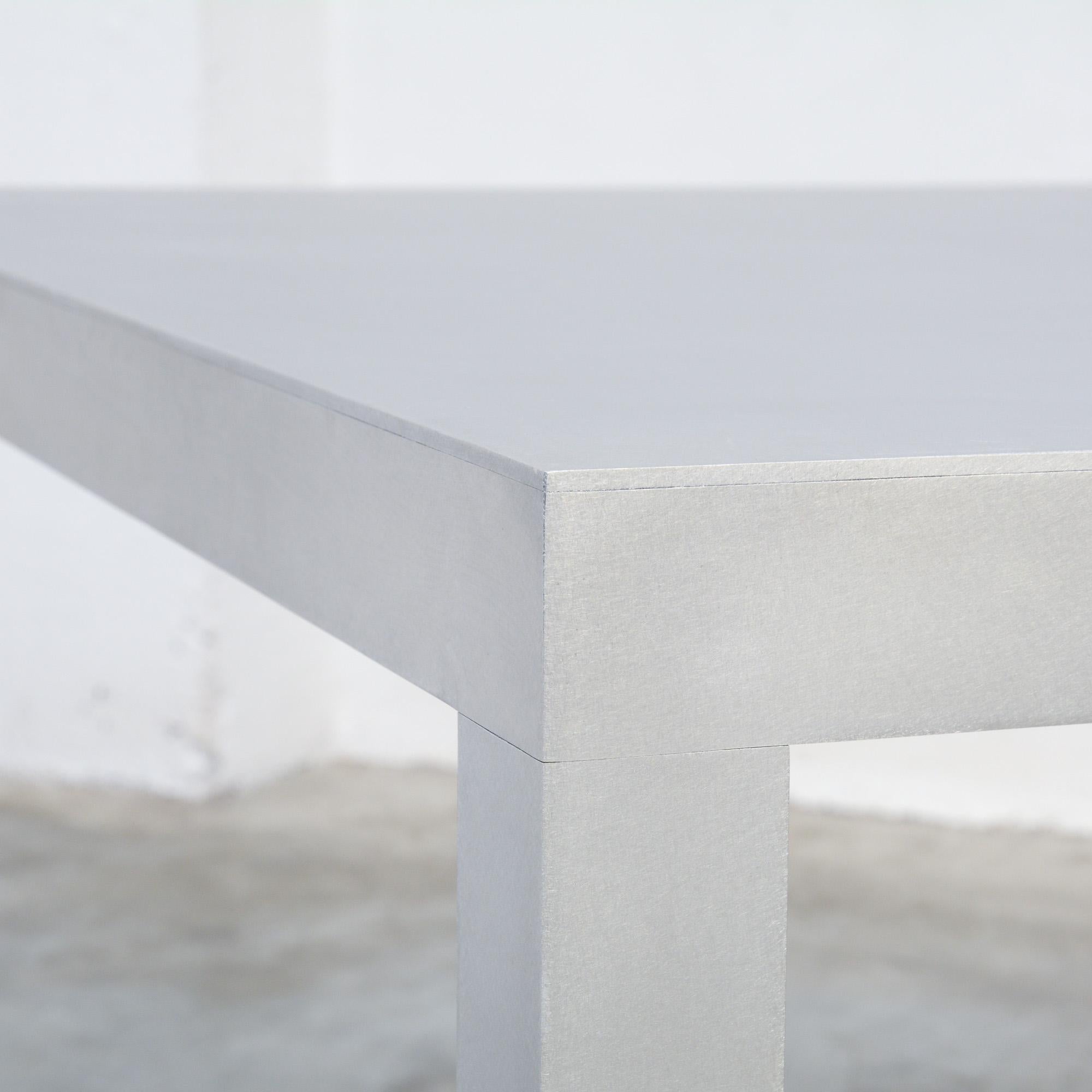 Minimalist Aluminum Square Table T88A by Maarten Van Severen