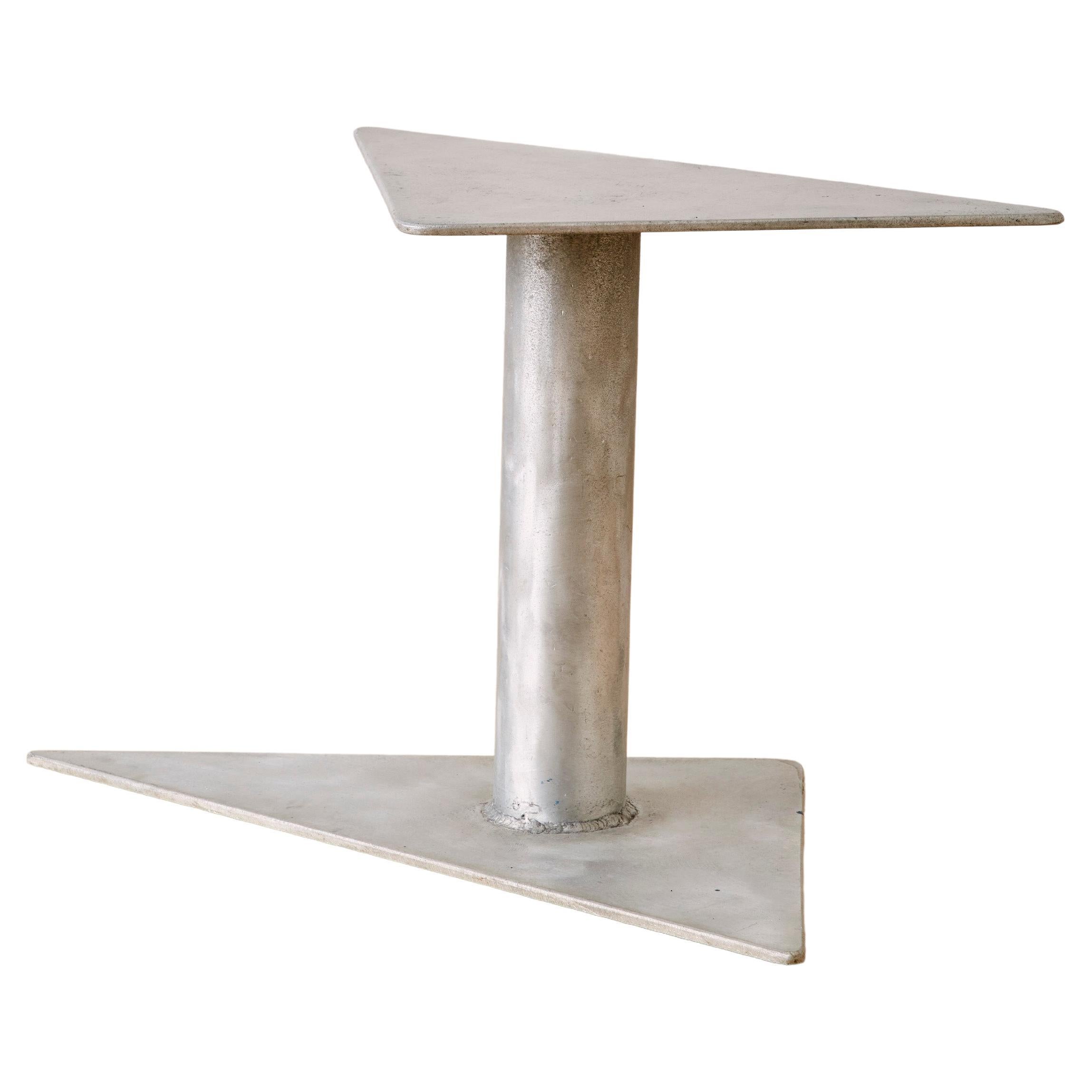 Aluminum Stool/Side Table by Gloria Kisch  For Sale