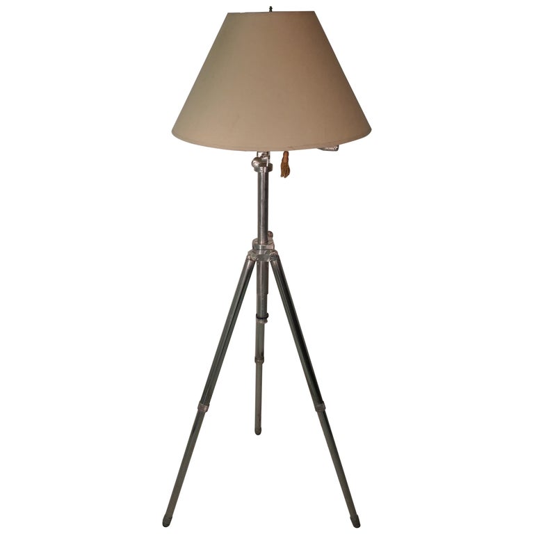 Aluminum Telescopic Tripod Floor Lamp Fully Adjustable at 1stDibs