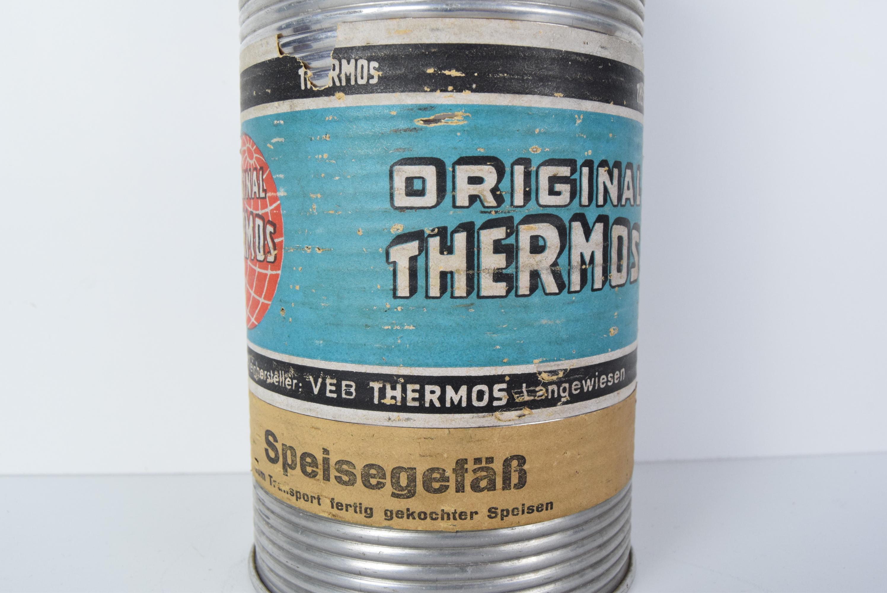 Aluminium-Thermoskanne von VEB Thermos Langewiesen, ca. 1940er Jahre. im Angebot 6
