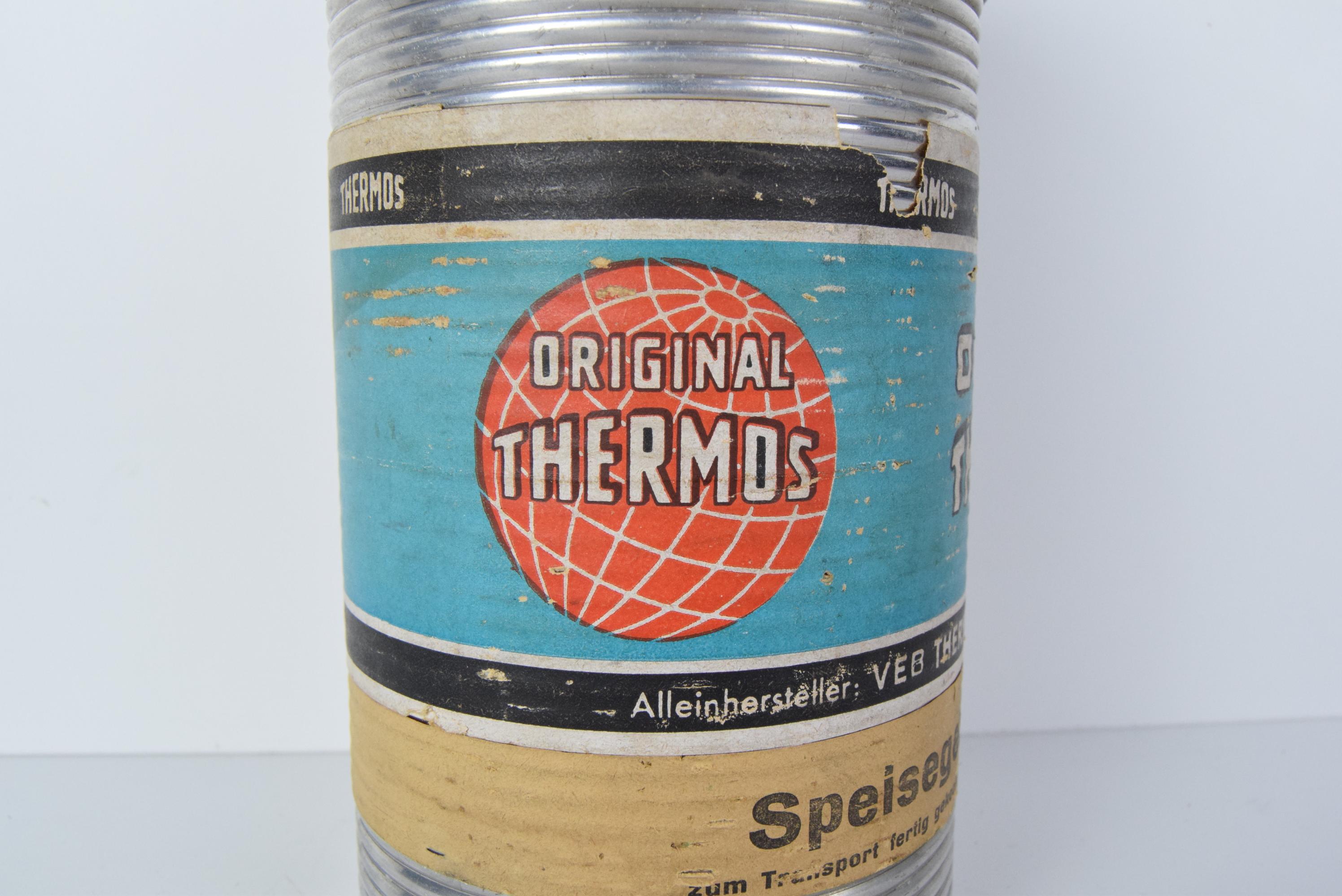 Aluminum Thermos from Veb Thermos Langewiesen, circa 1940's. For Sale 6