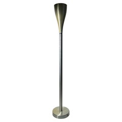 Aluminum Torchiere Floor Lamp Attributed to Pietro Chiesa