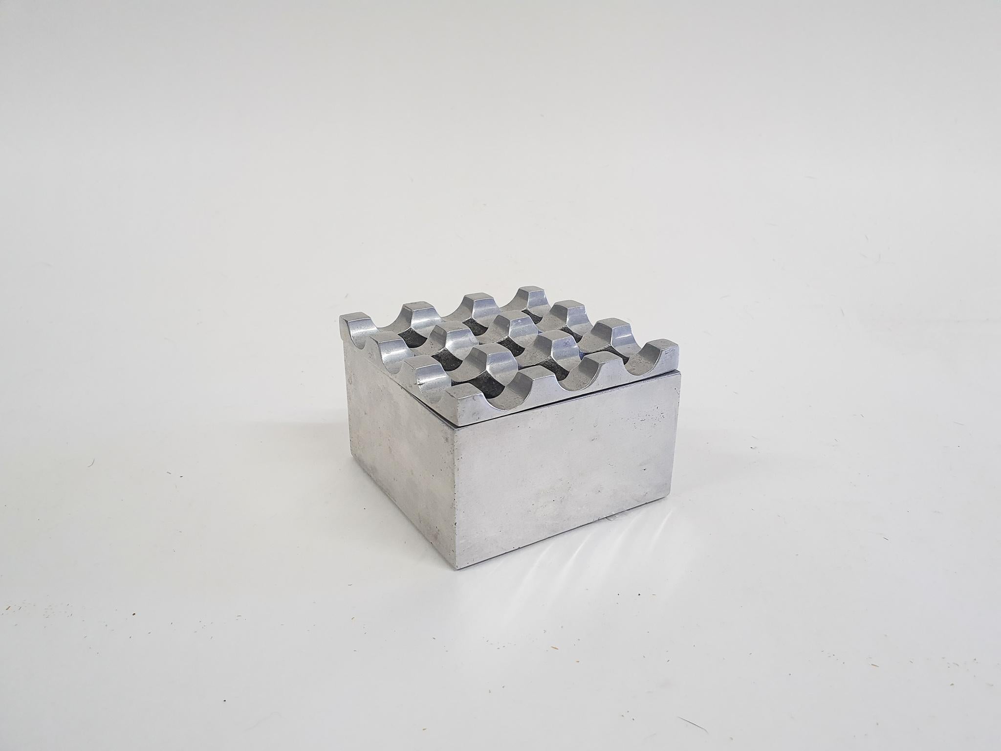 Mid-Century Modern Aluminum Ultima Ashtray by Holger Bäckström & Bo Ljungberg for Diverse Ting