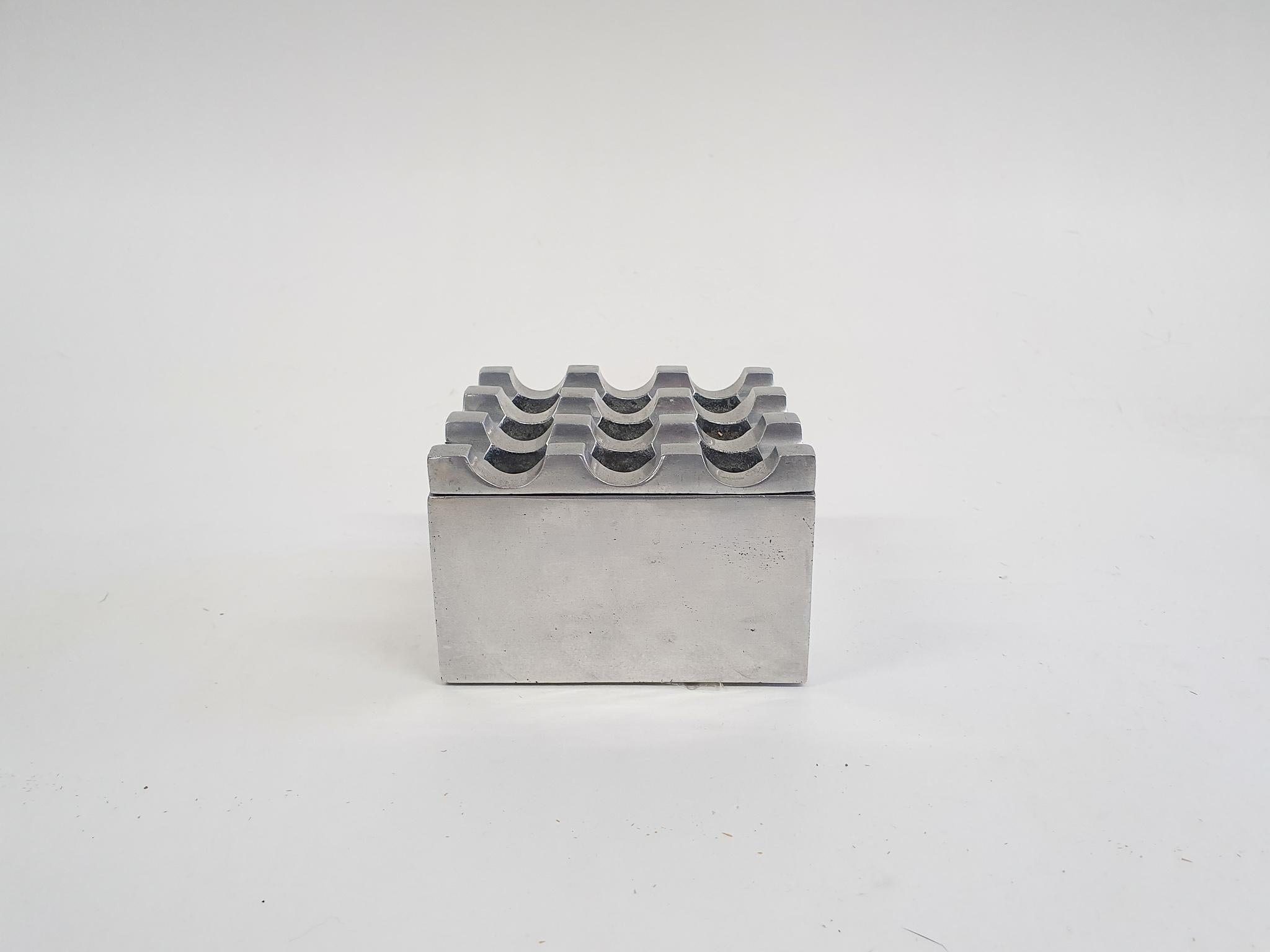 Swedish Aluminum Ultima Ashtray by Holger Bäckström & Bo Ljungberg for Diverse Ting