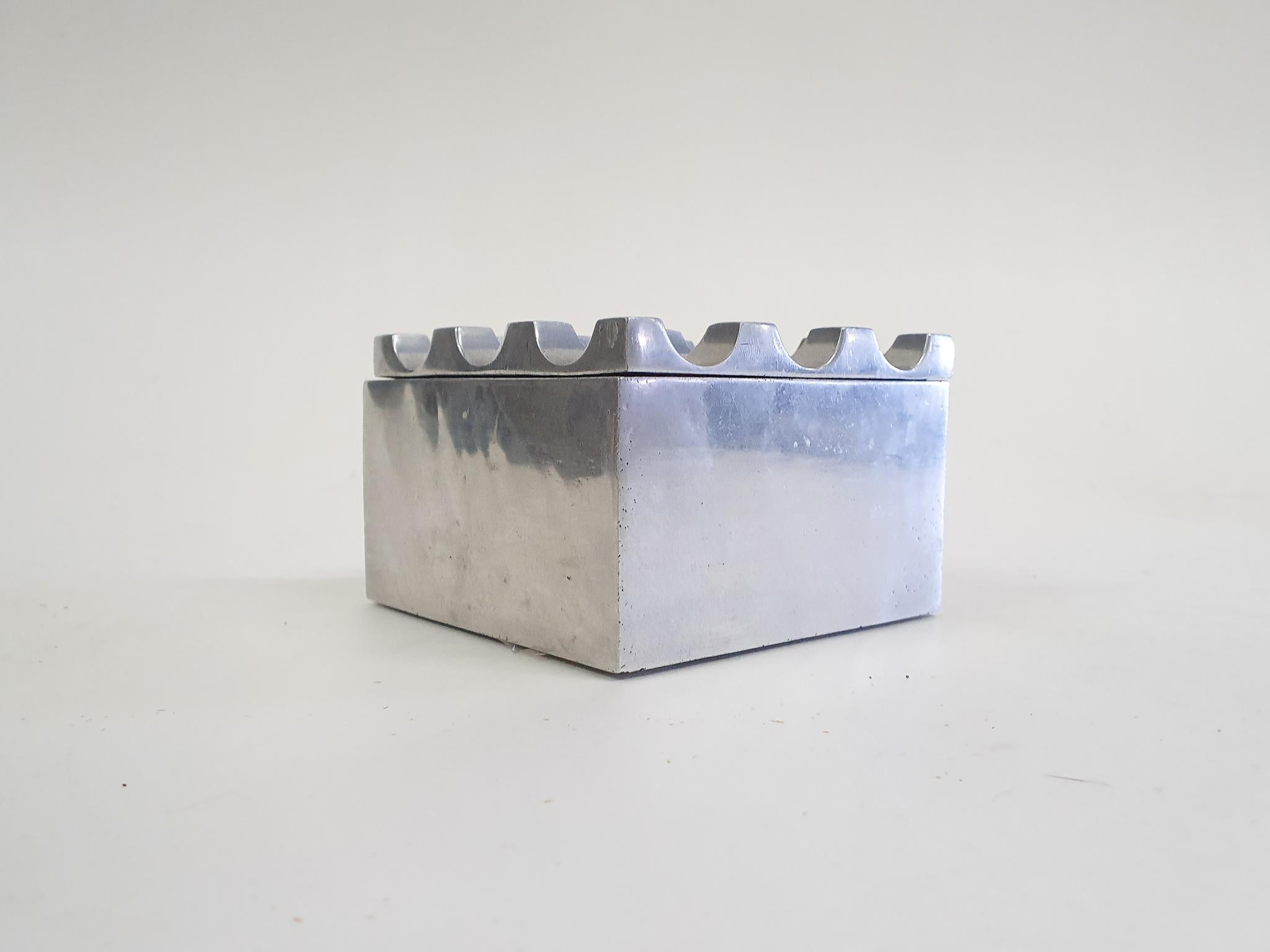 Aluminum Ultima Ashtray by Holger Bäckström & Bo Ljungberg for Diverse Ting 1