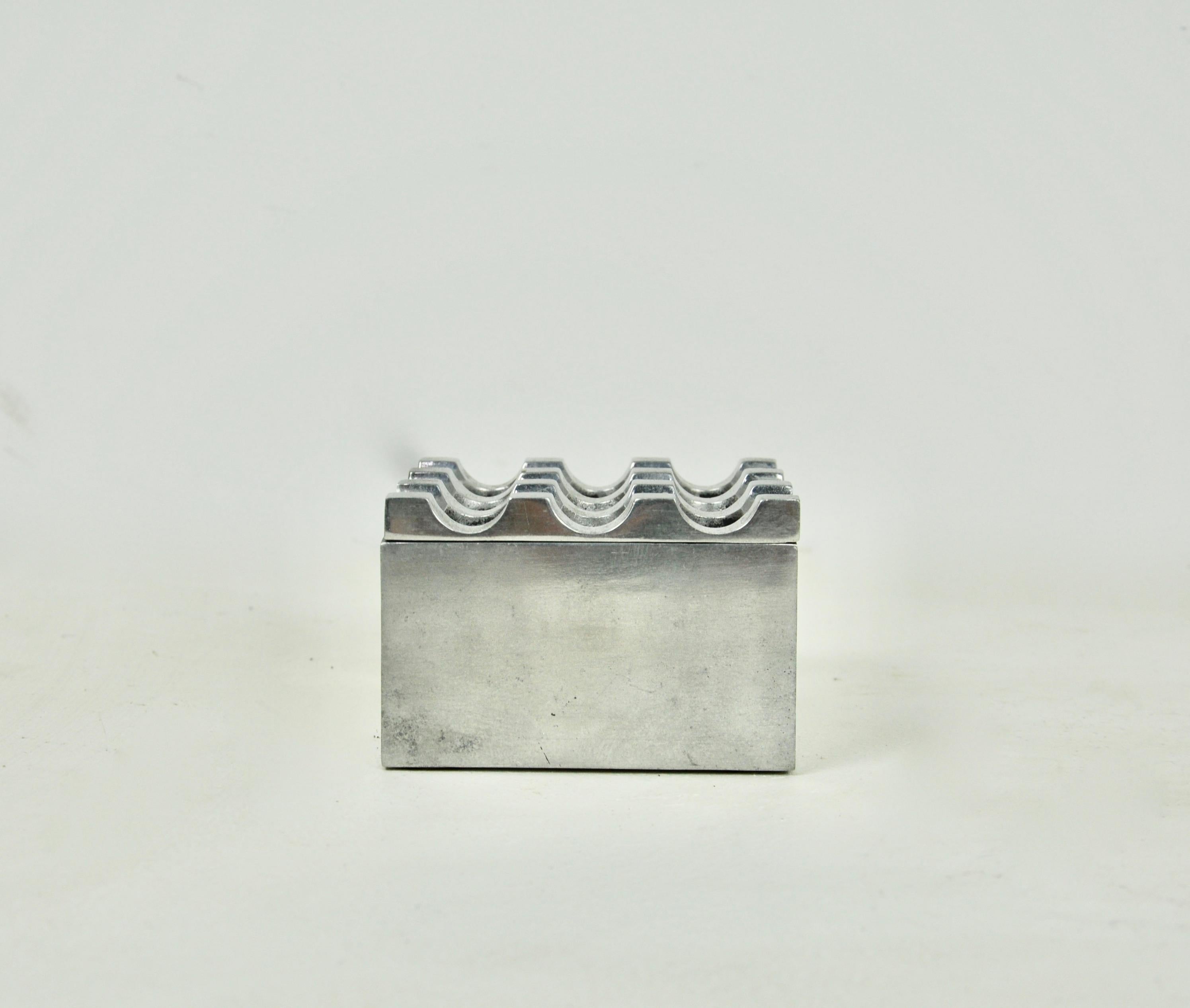 Swedish Aluminum Ultima Ashtray by Holger Bäckström & Bo Ljungberg for Pascha Ab Lund