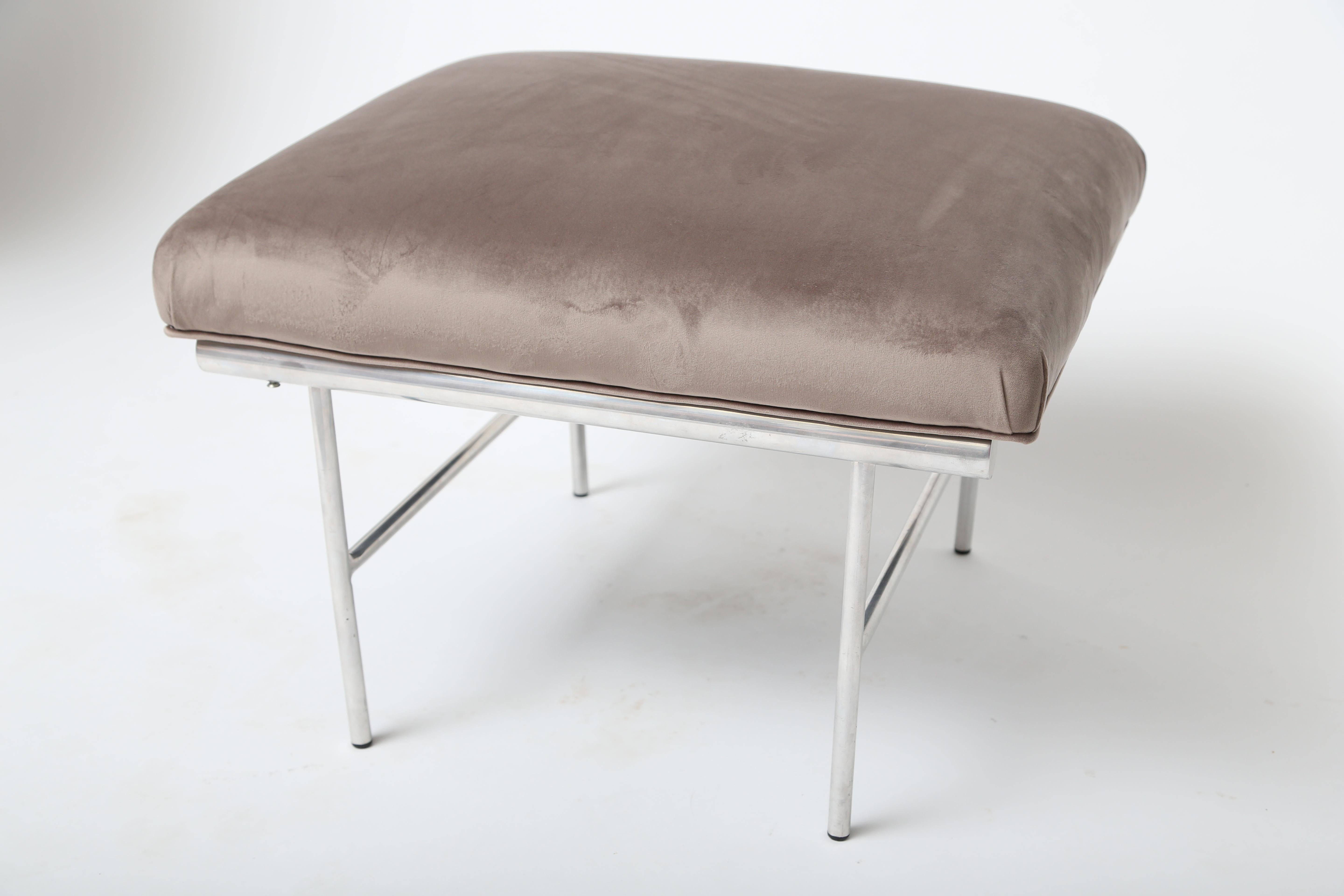Aluminum Upholstered Bench For Sale 1