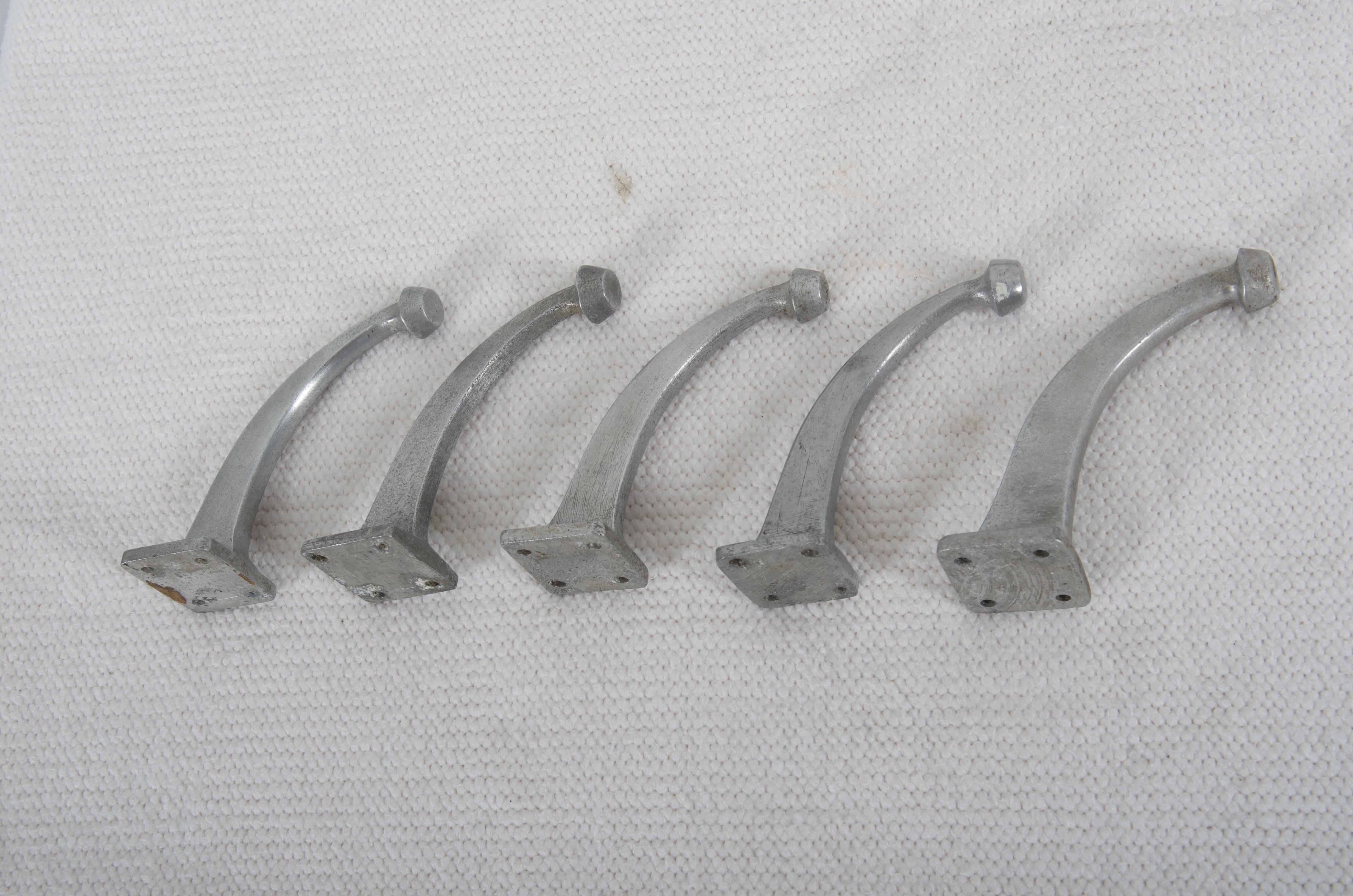 Aluminum Wall Coat Hooks Attributed to Oswald Haerdtl In Good Condition For Sale In Vienna, AT