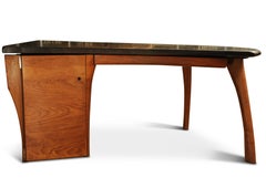 Alun Heslop Organic Modern HandCrafted Desk, Wenge & Walnut, UK Designer, 1990s