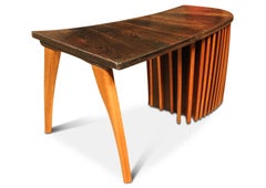 Alun Heslop Wenge & Walnut Organic Modern Desk, UK Designer, 1990s