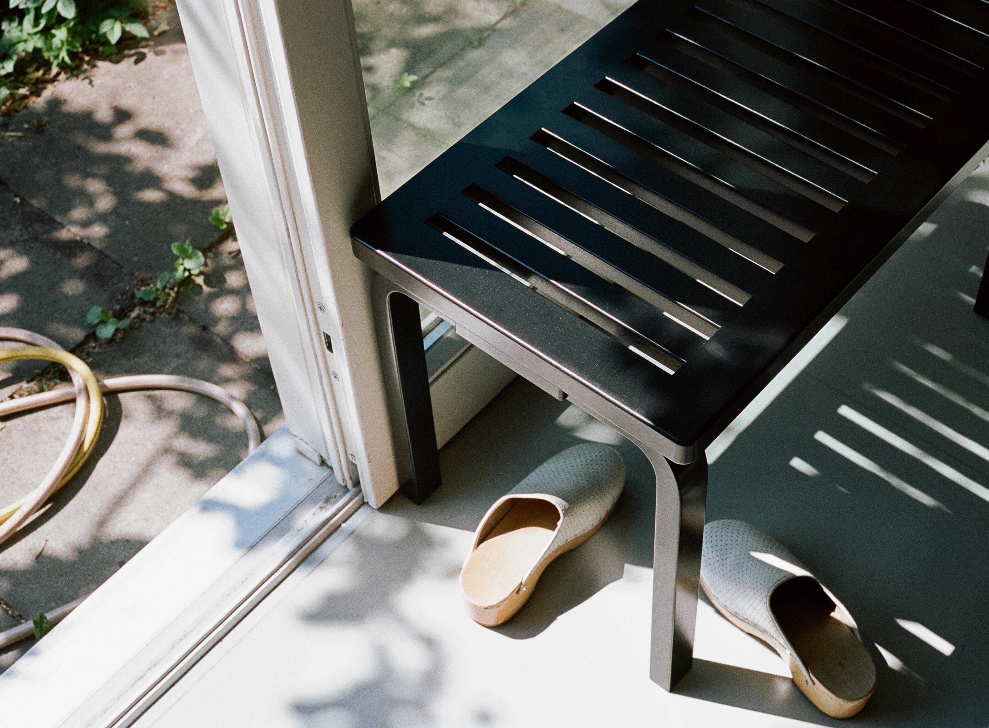 Lacquered Alvar Aalto 153A Bench for Artek in Black Lacquer For Sale