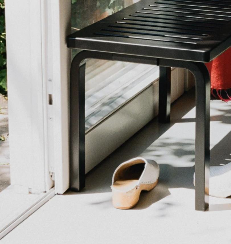 Contemporary Alvar Aalto 153A Bench for Artek in Black Lacquer For Sale