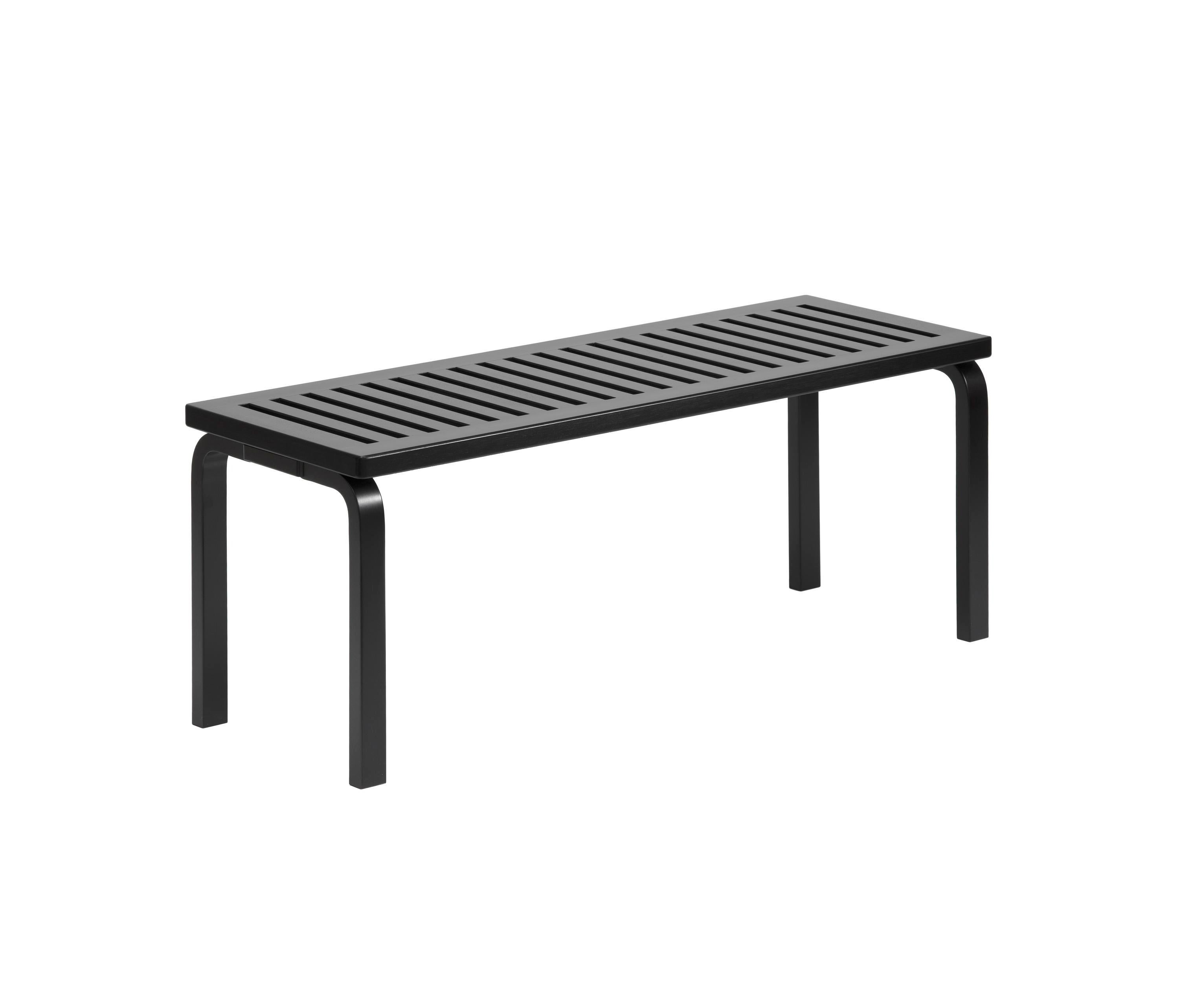 Alvar Aalto 153A Bench for Artek in Solid Birch. Designed in 1945 and produced by its original manufacturer, Artek of Finland. Executed in solid birch wood with natural lacquer finish. New in box with “Certificate of Authenticity”. These benches