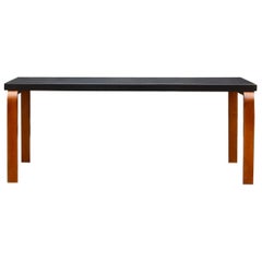 Alvar Aalto, 1935 Large, Early Production, Black Mat Lacquered and Birch Table