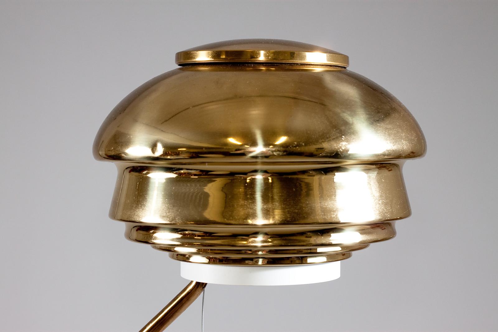 Brass Alvar Aalto, 1950's floor lamp A808, Valaistustyö, Finland For Sale