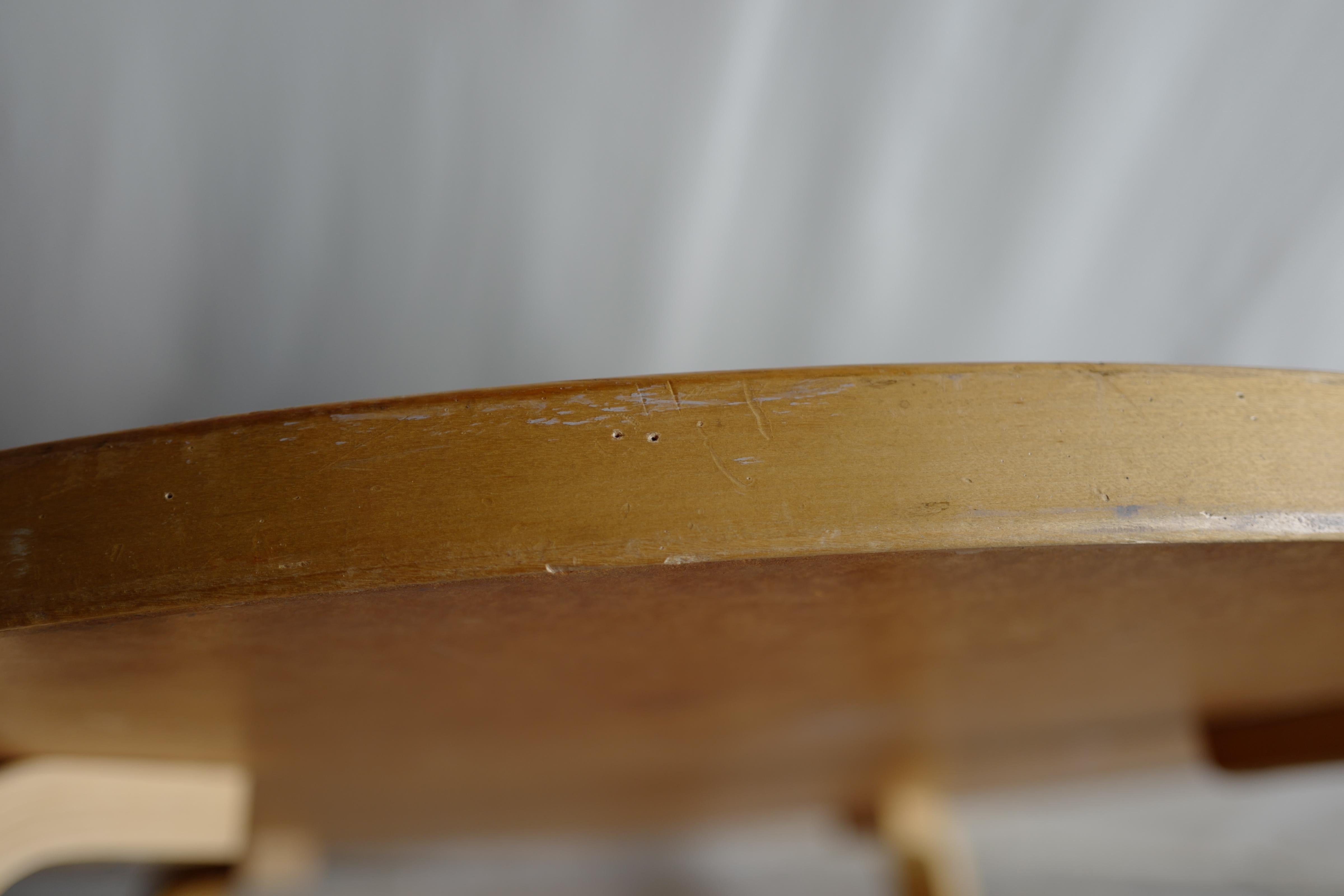 alvar aalto 1970's 91 table blue linoleum In Good Condition In Tomi, Nagano