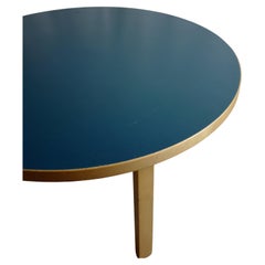 alvar aalto 1970's 91 table blue linoleum