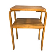 Retro Alvar Aalto 2-Tied Side Table with Shelf for Artek