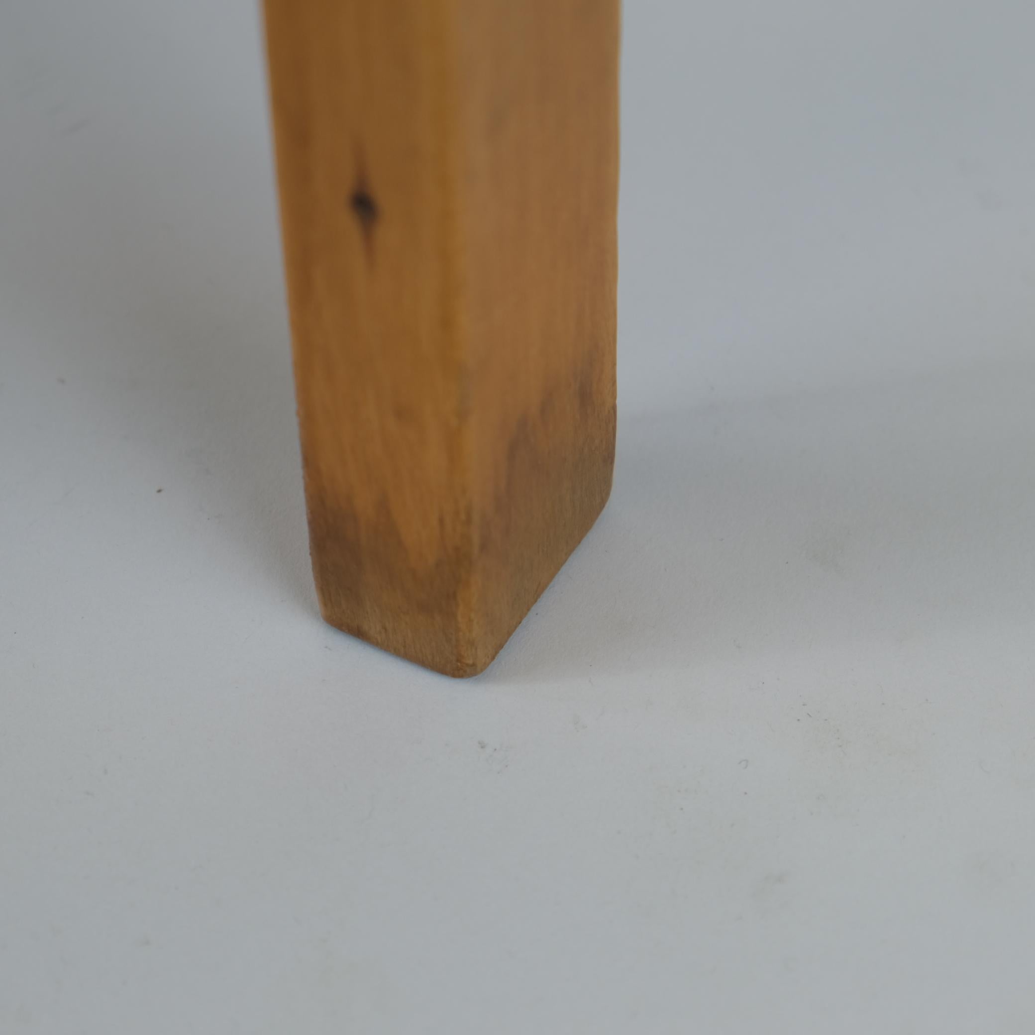 Alvar Aalto 3-Legged Stool Model 60 In Birch and Blue Linoleum, Artek 1950s For Sale 3