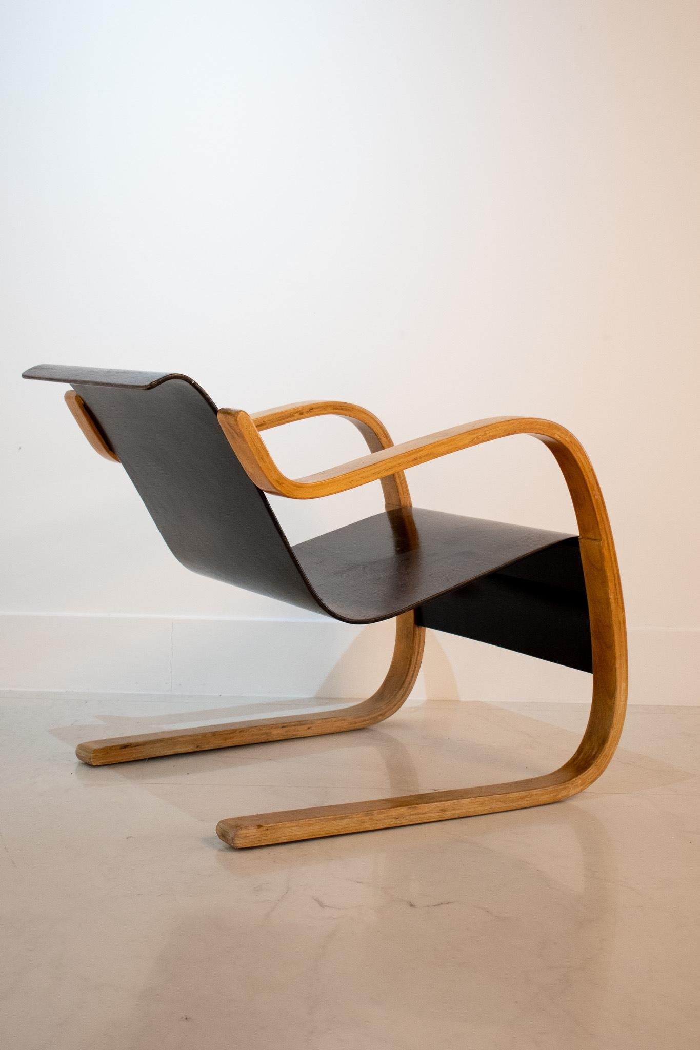 Veneer Alvar Aalto 31 Lounge Chair for the Paimio Sanitorium, Finland, 1931
