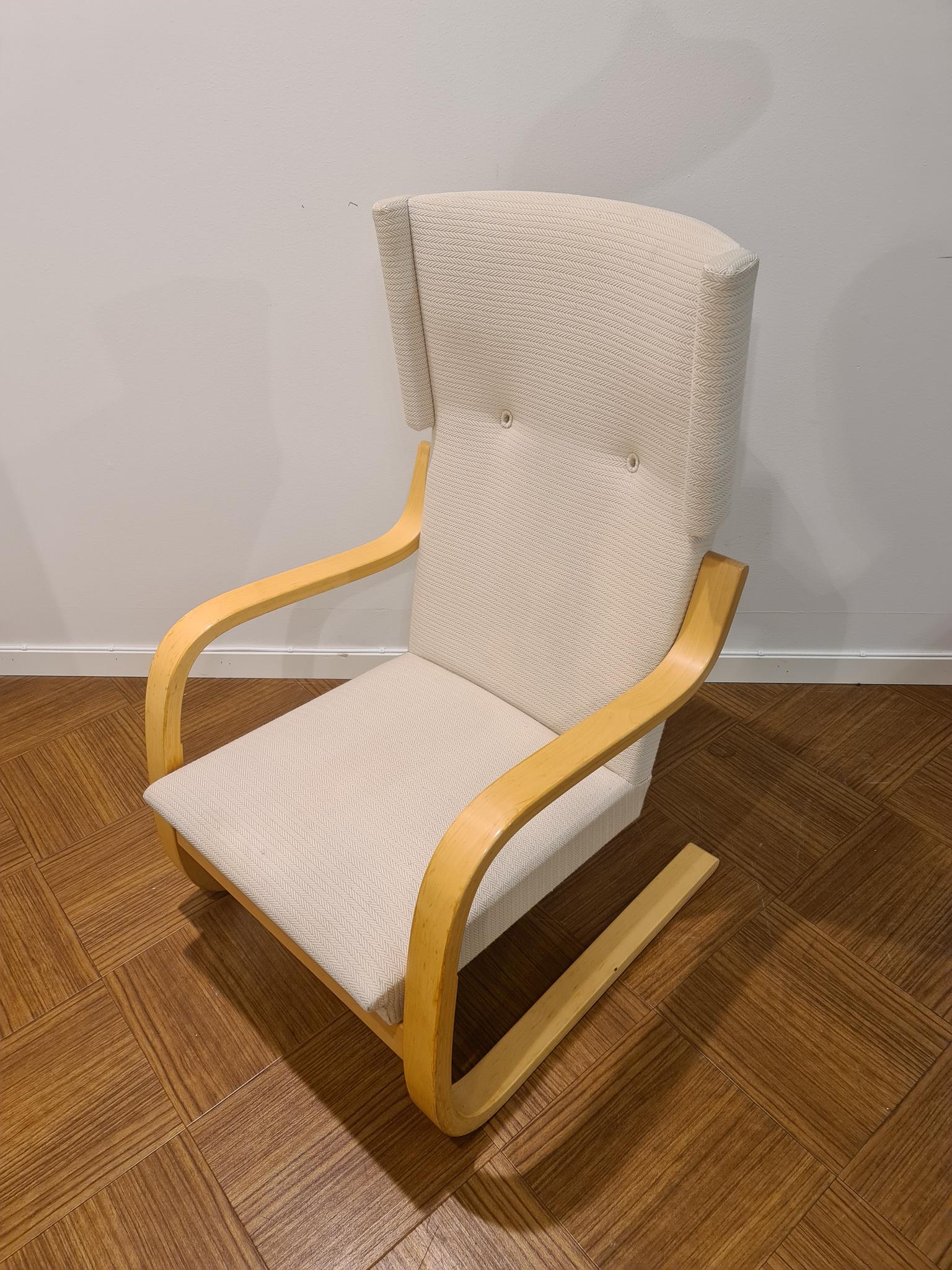 Scandinavian Modern Alvar Aalto 401 Wingback Chair Artek, Finland, 1970