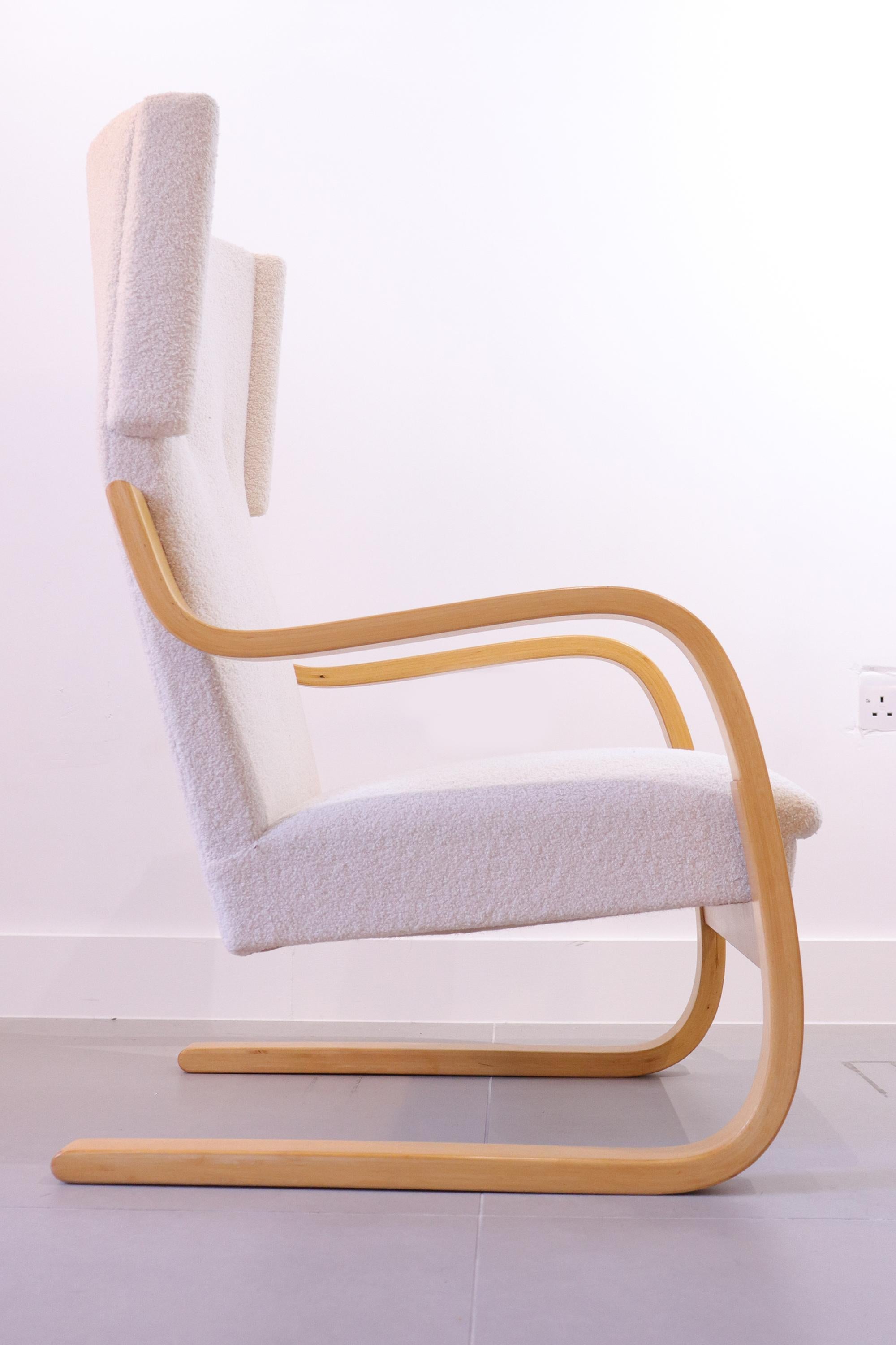 20th Century Alvar Aalto 401 Wingback Chair by Artek Finland, 1970s For Sale