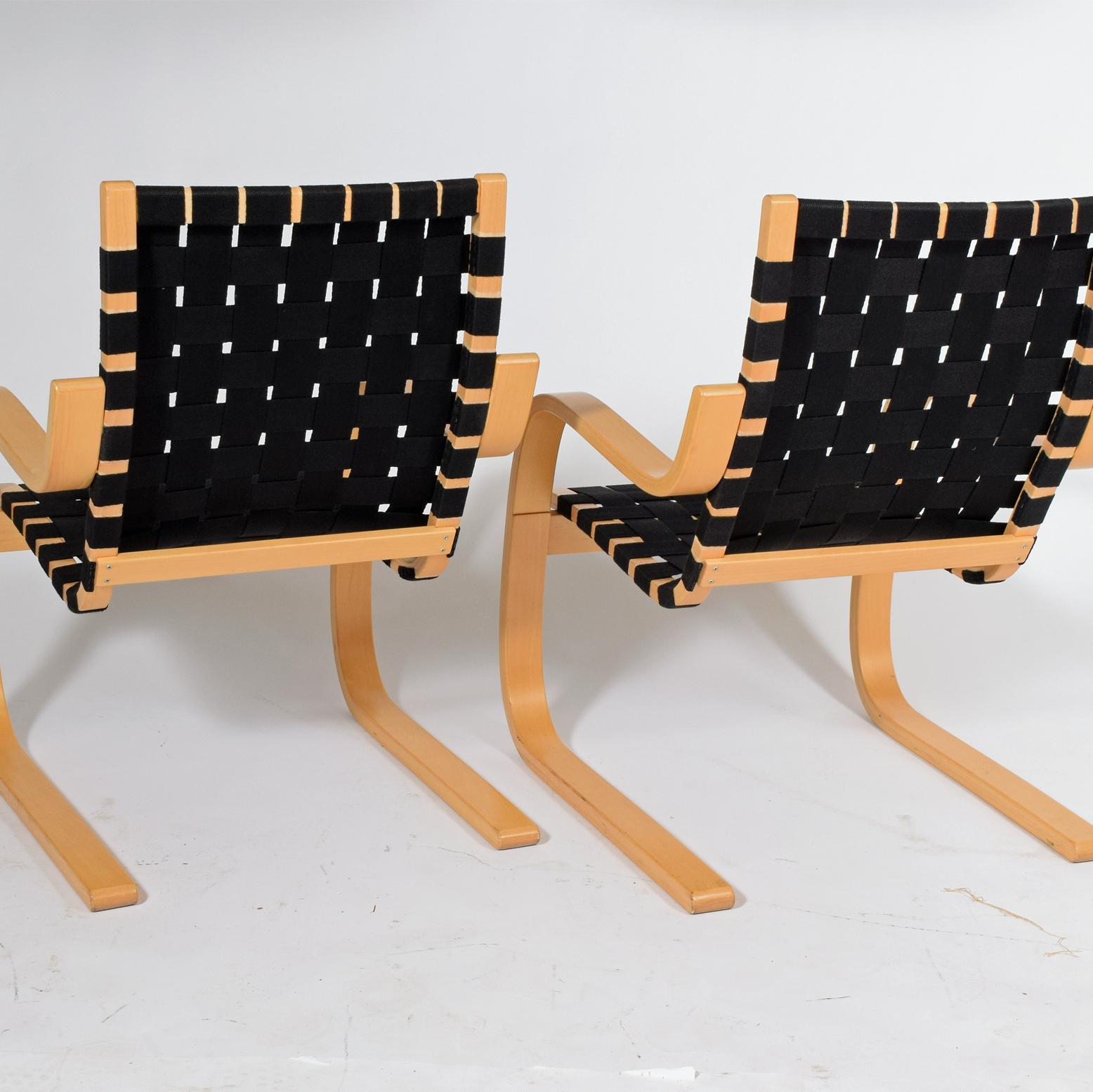 Finnish Alvar Aalto 406 Lounge Chairs for Artek