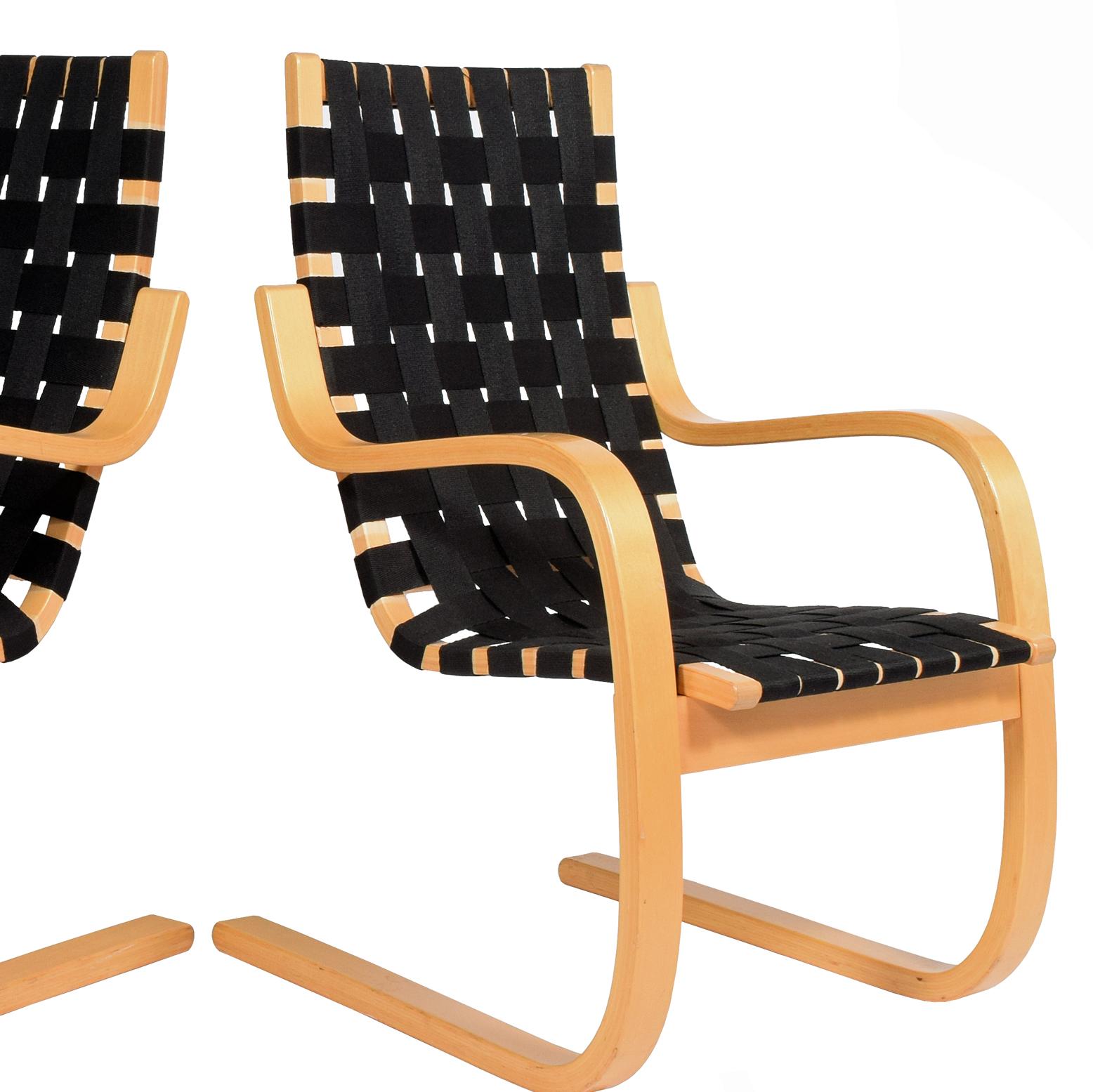 Mid-20th Century Alvar Aalto 406 Lounge Chairs for Artek