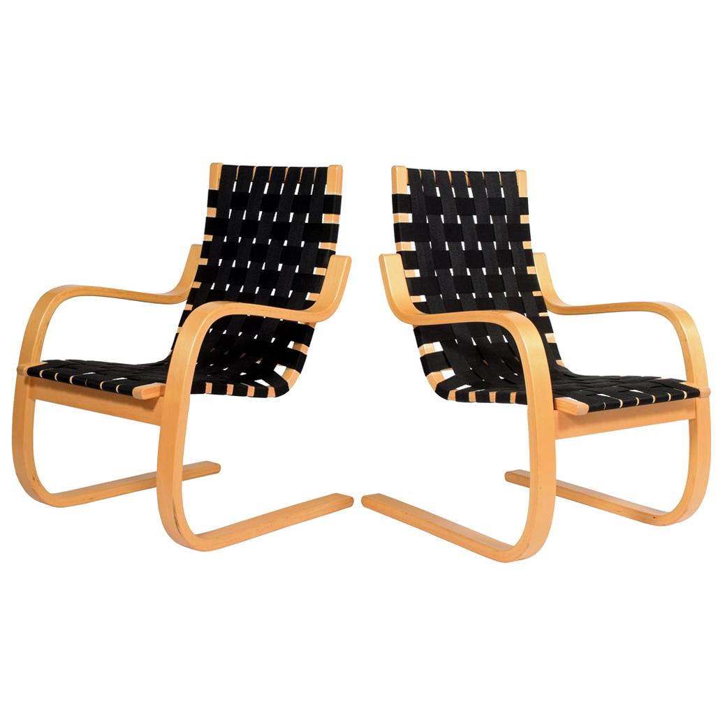 Alvar Aalto 406 Lounge Chairs for Artek