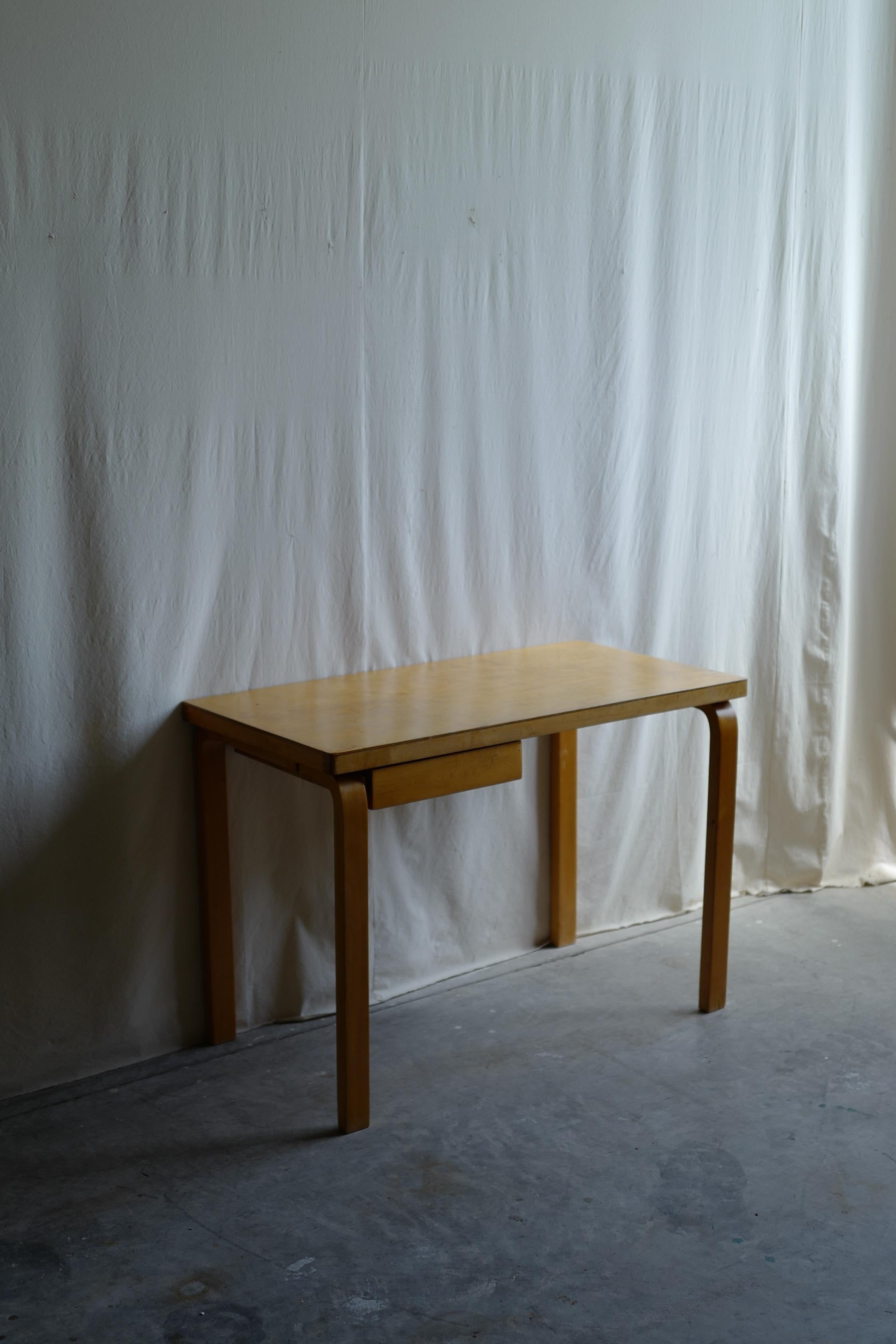alvar aalto 50's natural top desk ,early model, very rear
