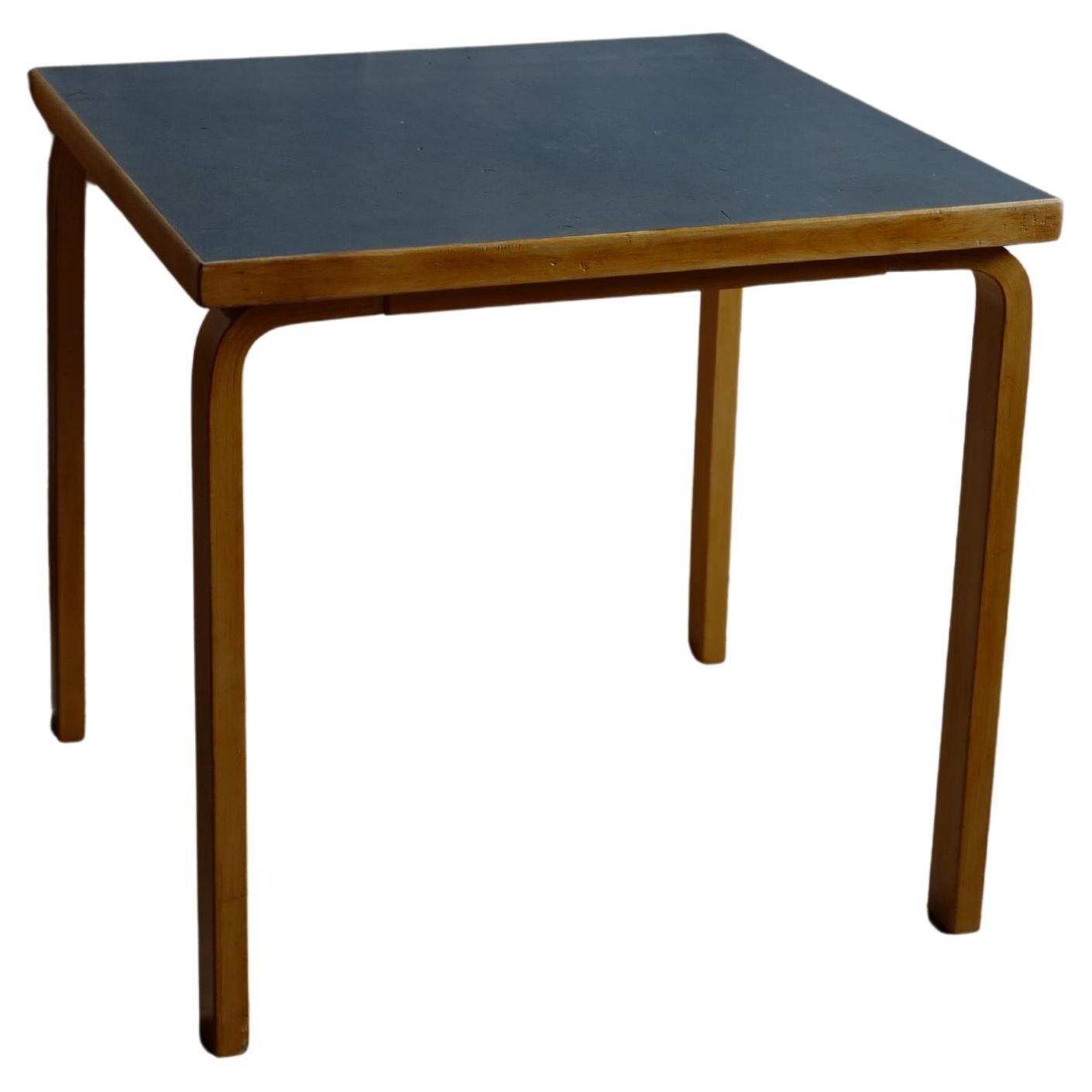 alvar aalto 60's blue linoleum table