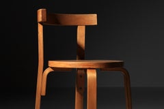 Alvar Aalto 68 style bentwood chair from the 1960s