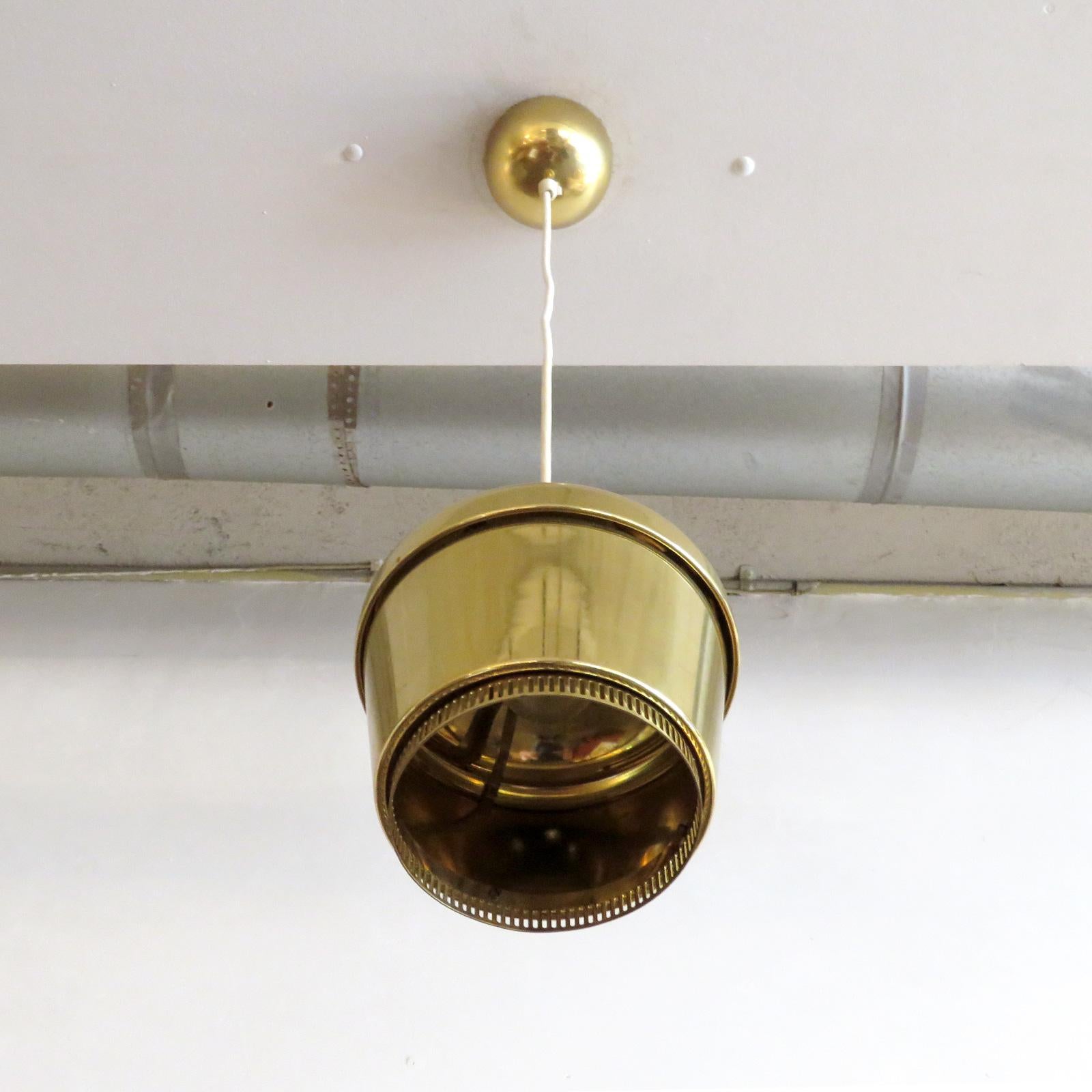 Finnish Alvar Aalto A330 Golden Bell, Pendant Light, 1960