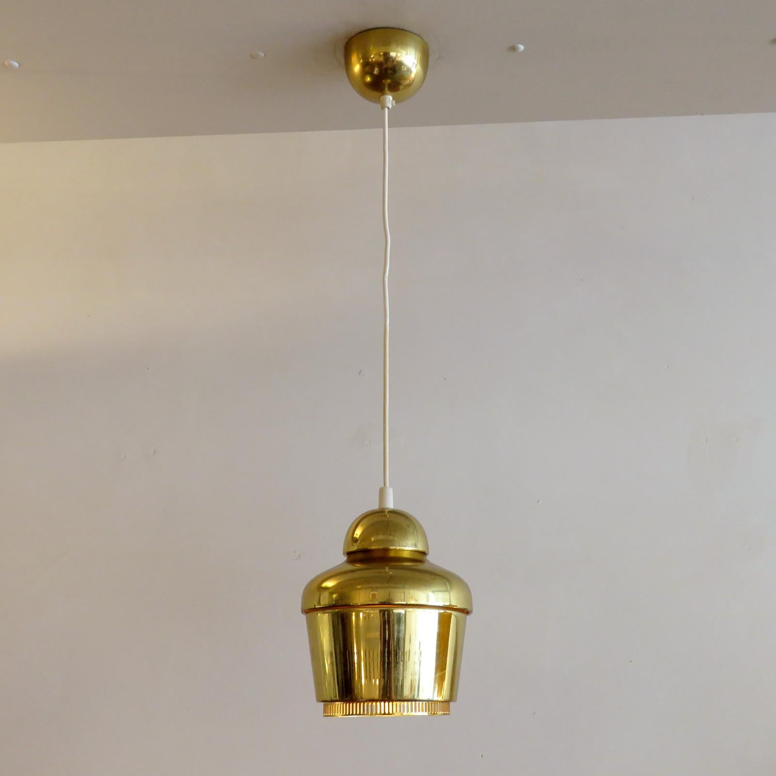 Brass Alvar Aalto A330 Golden Bell, Pendant Light, 1960