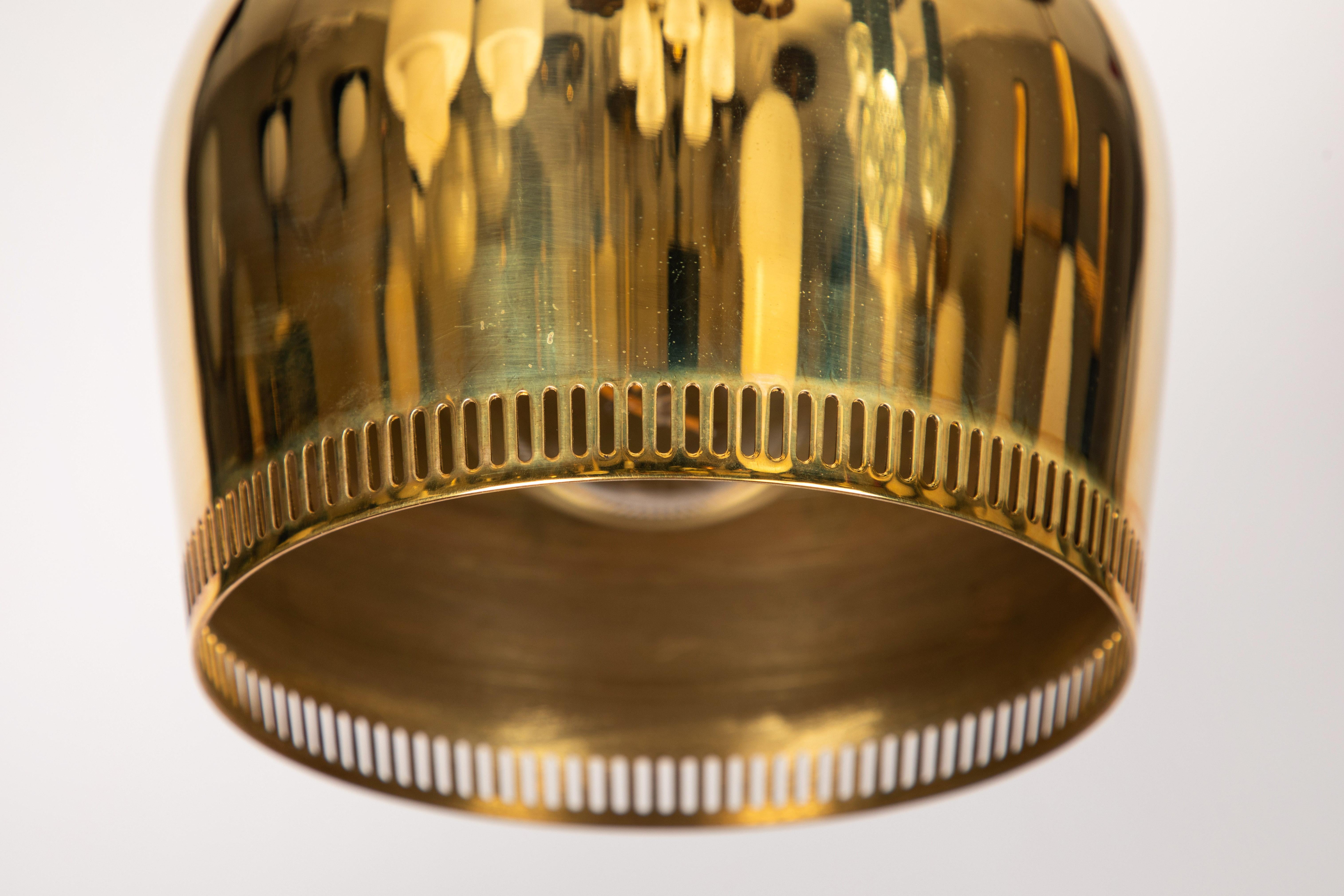 Alvar Aalto A330S 'Golden Bell Savoy Edition' All Brass Pendant Light for Artek 5