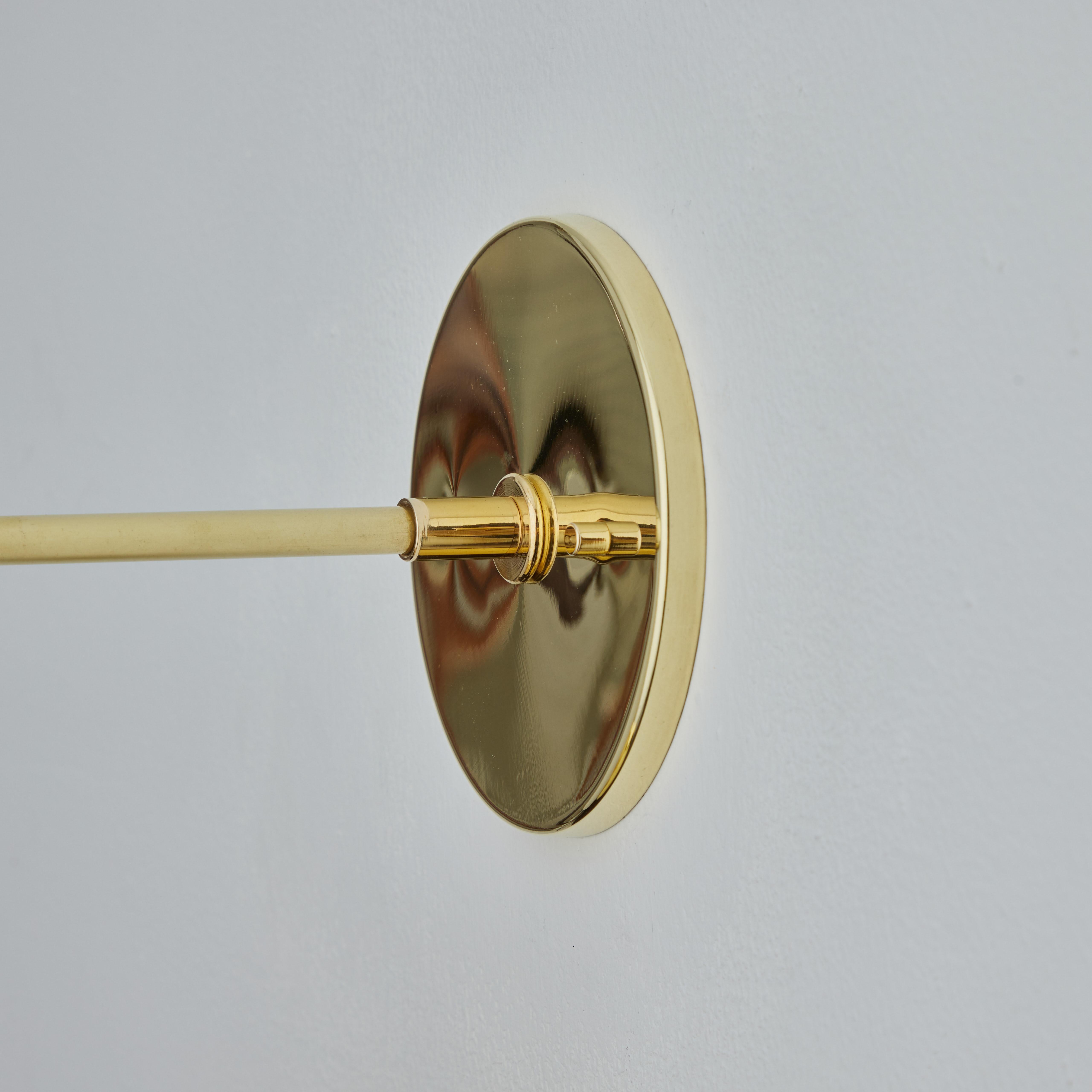 Alvar Aalto A330s Polished Brass Wall Light for Artek In New Condition For Sale In Glendale, CA