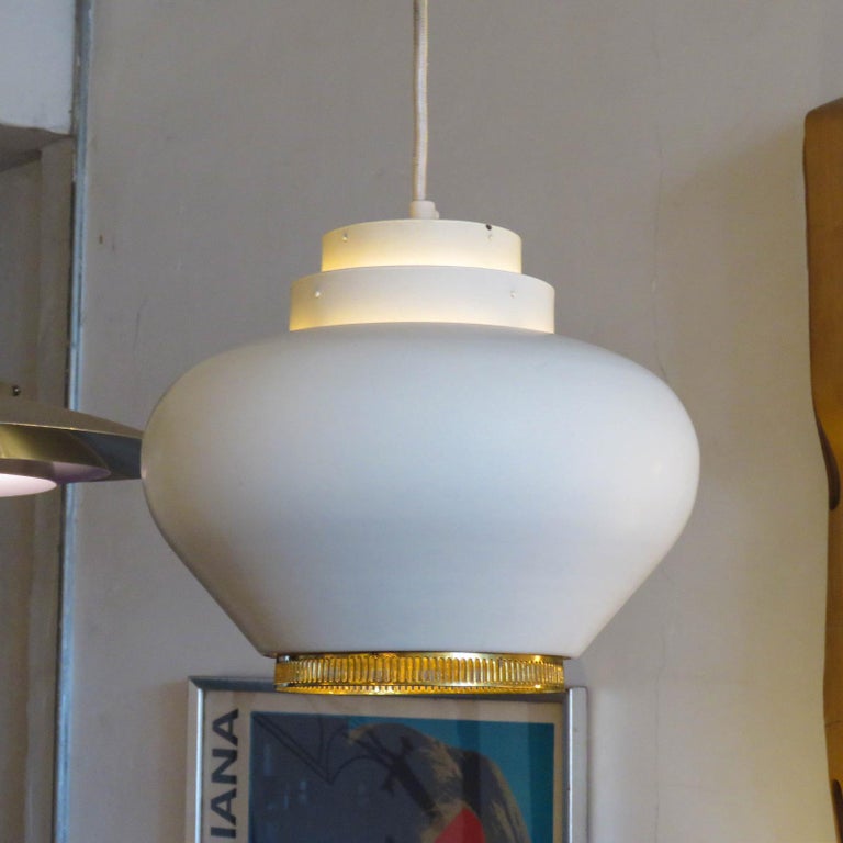Alvar Aalto A333 Pendant Light, 1950 In Good Condition For Sale In Los Angeles, CA