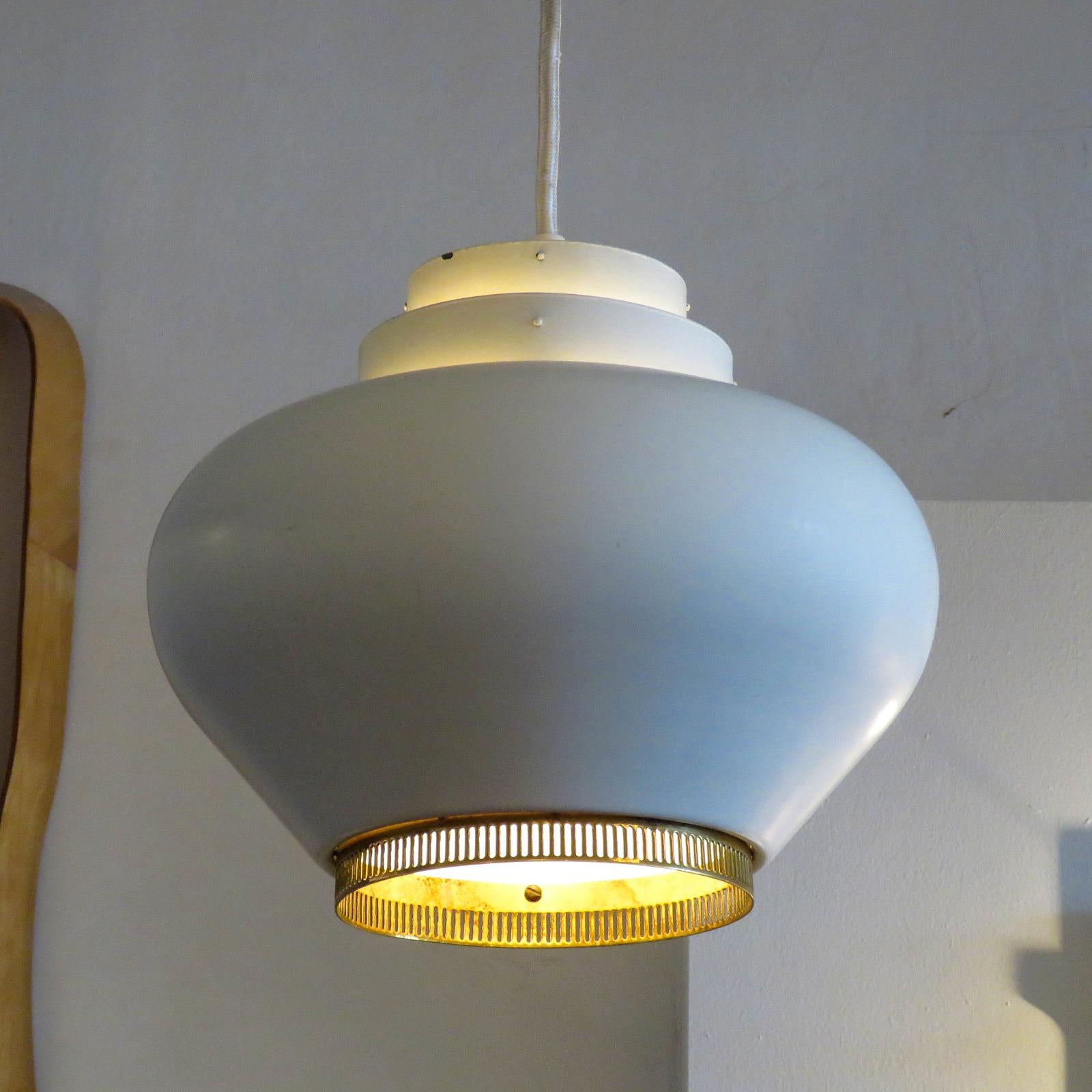 Metal Alvar Aalto A333 Pendant Light, 1950
