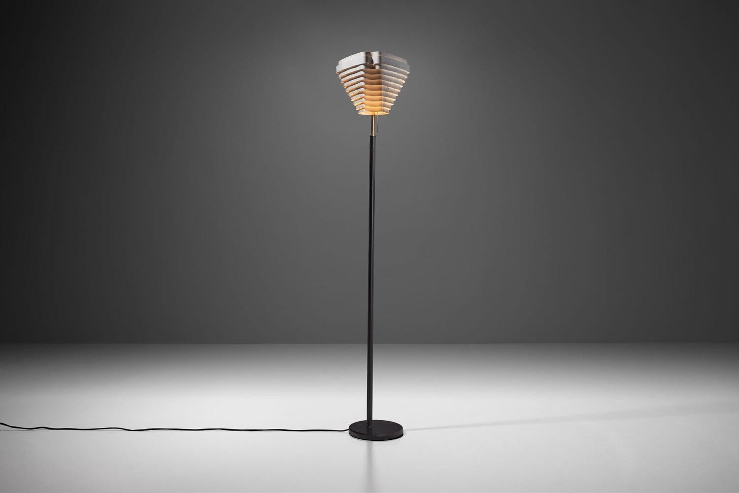 Finnish Alvar Aalto “Angel Wing” Floor Lamp for Valaistustyö Ky, Finland 1954